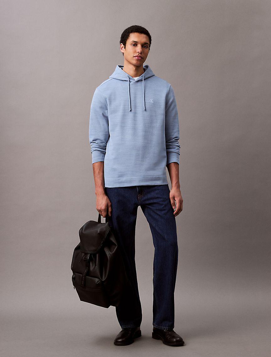 Cotton Blend Ribbed Classic Hoodie Product Image