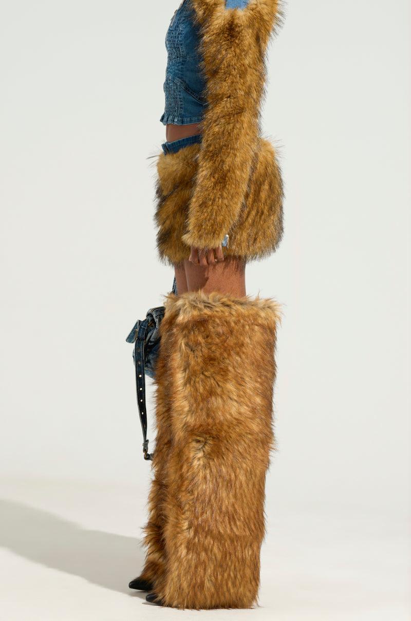 OUT OF THE BLUE FUR MINI SKIRT Product Image