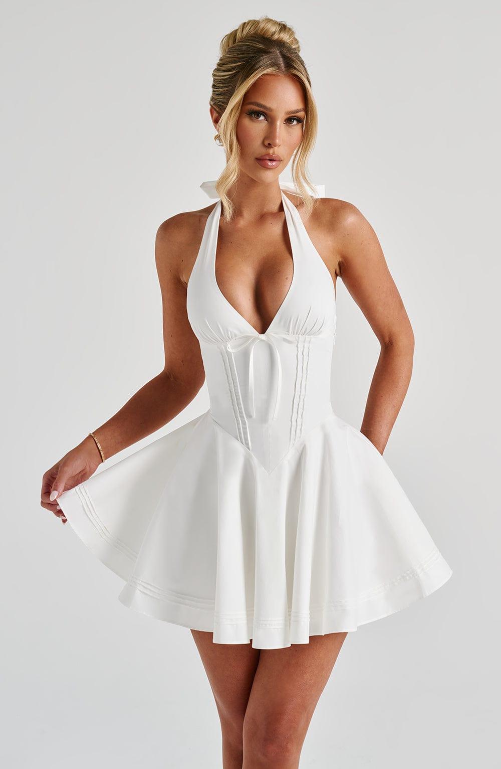 Doris Mini Dress - Ivory Product Image