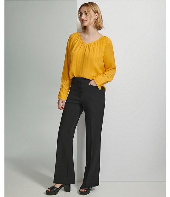 Calvin Klein V Neckline Long Sleeve Blouse Product Image