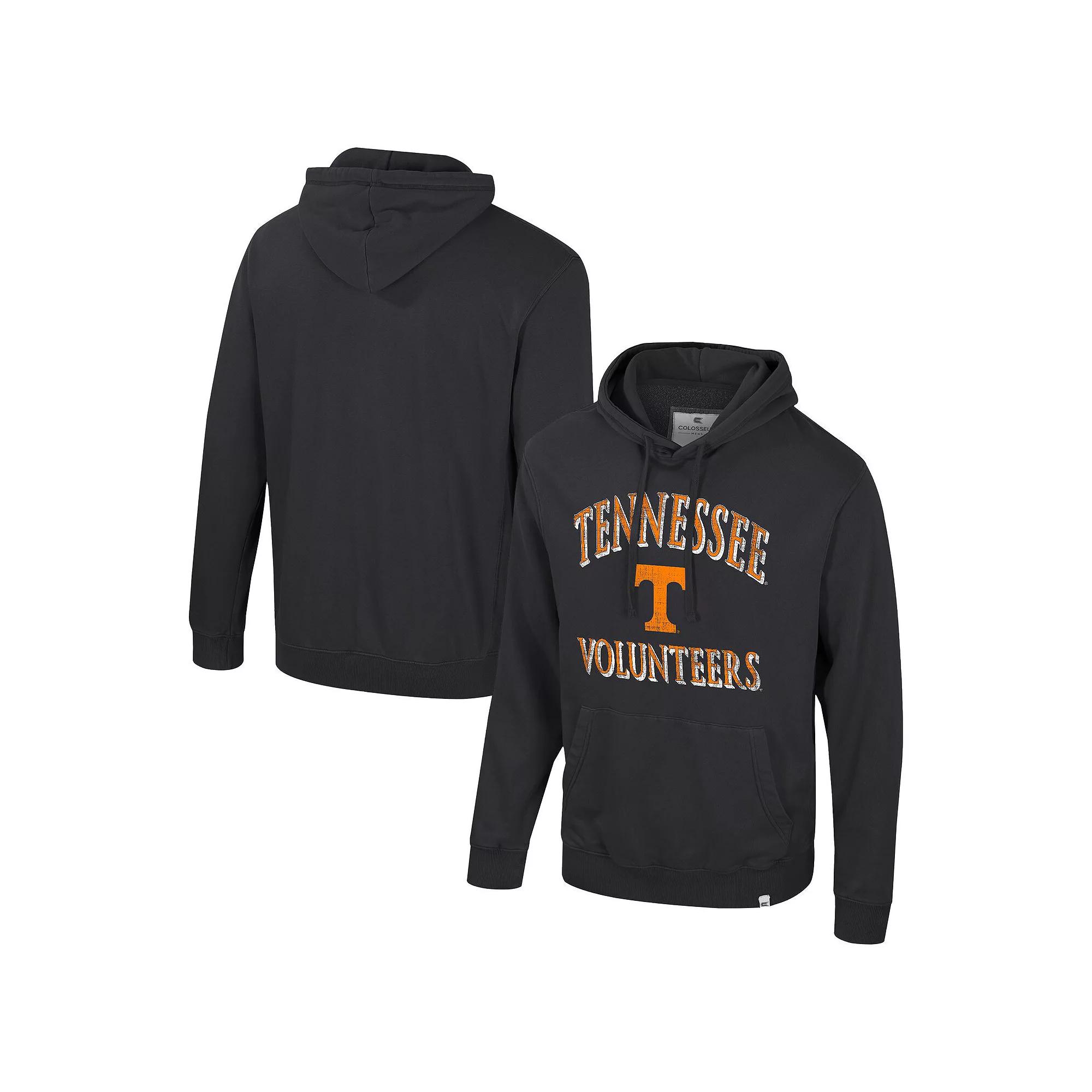 Men's Colosseum Black Tennessee Volunteers Big & Tall Cap E-Tan Pullover Hoodie, Size: 2XB Product Image