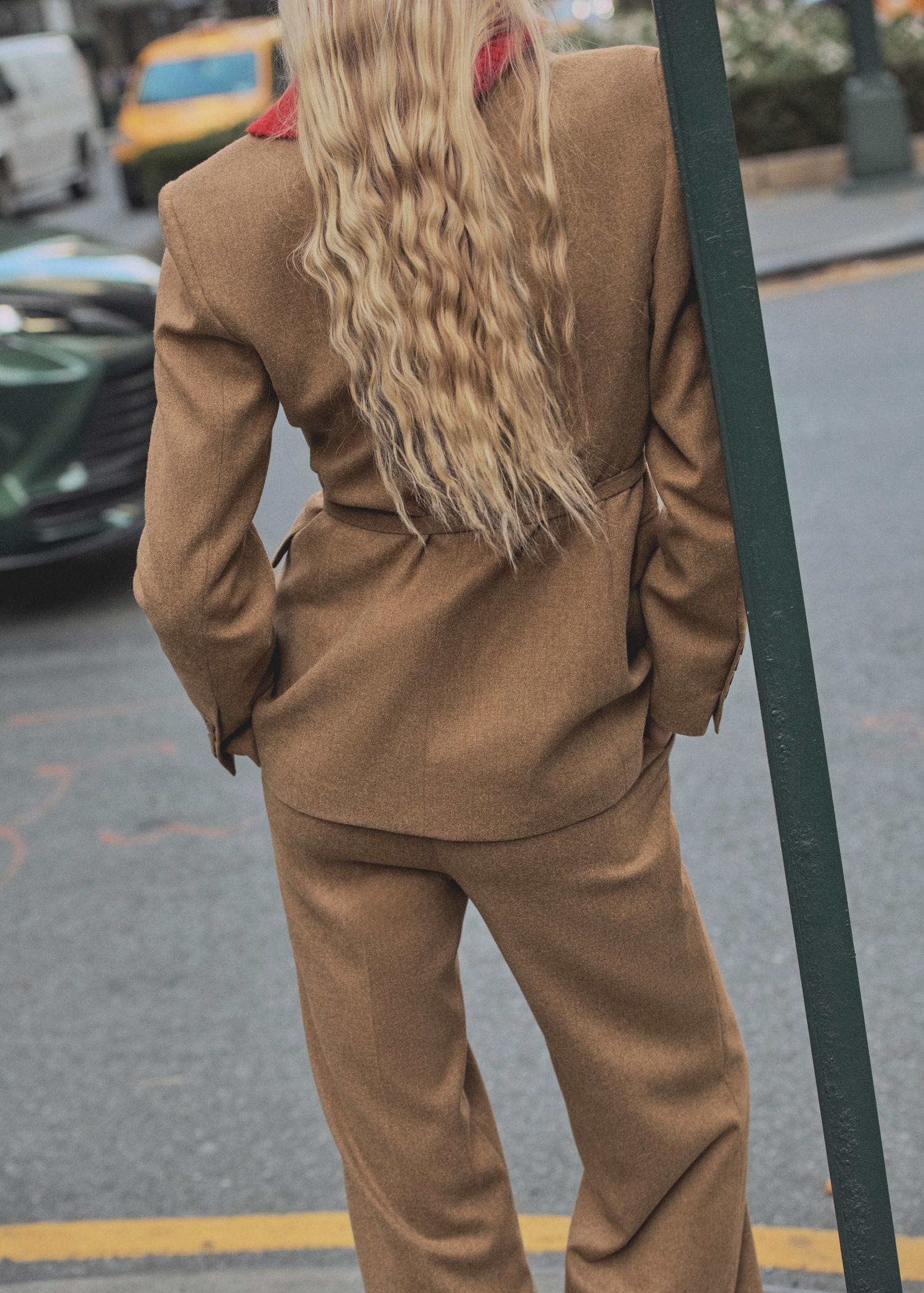 Wool-blend suit jacket - Women | MANGO USA Product Image