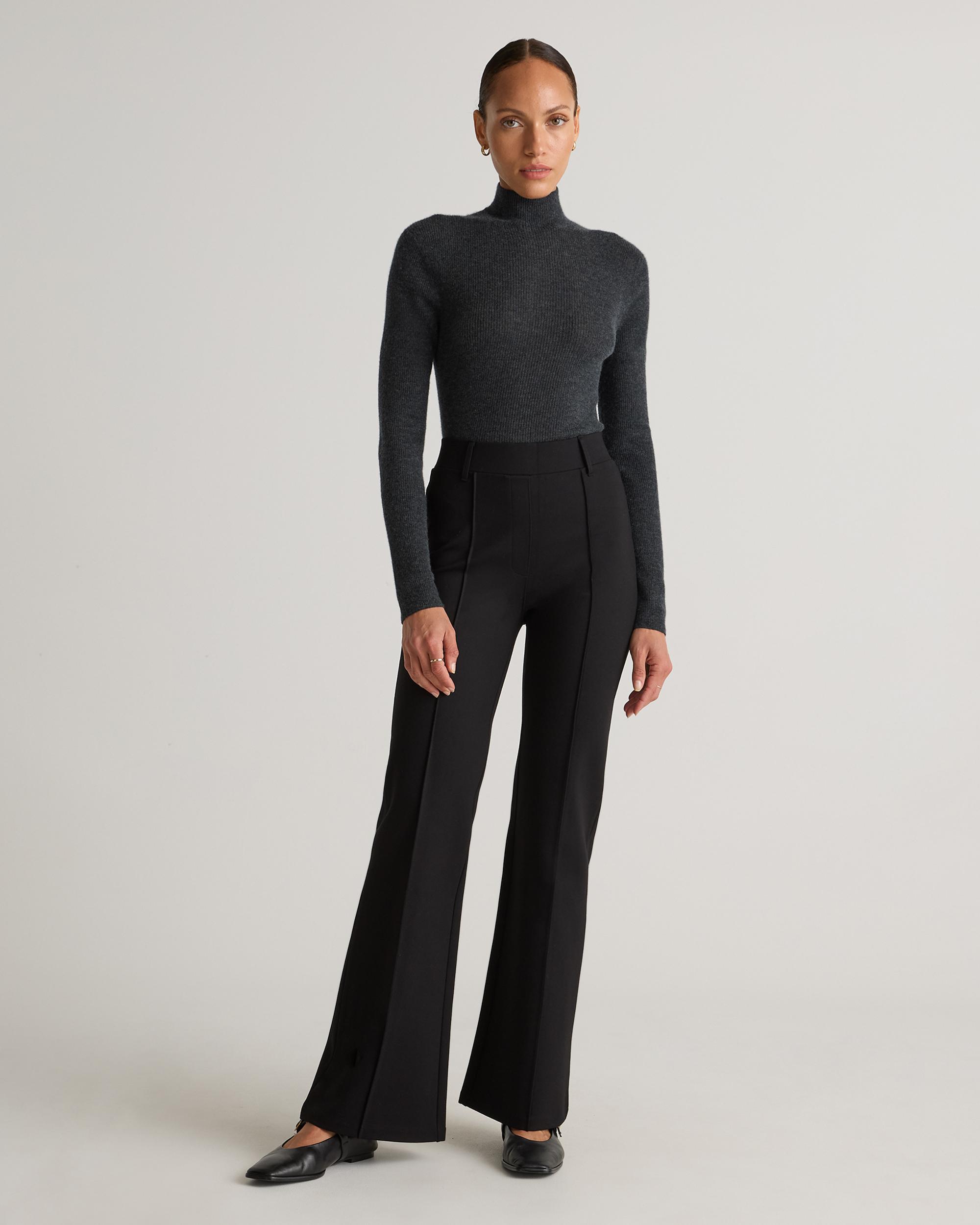 Quince | Women's Ultra-Stretch Ponte Flare Leg Pants Size XL, Rayon Product Image