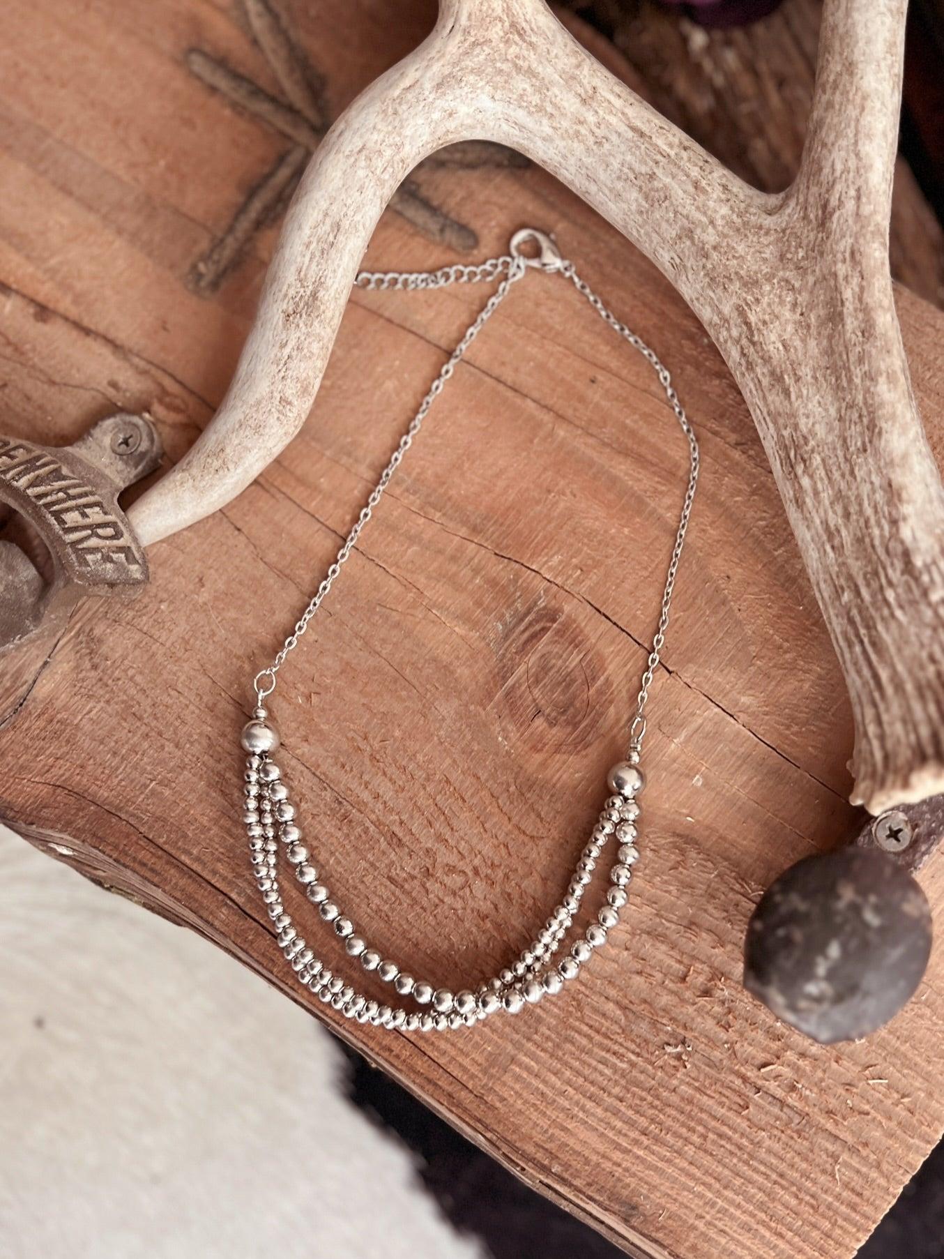 3-Strand Bead Navajo Inspired Necklace Product Image