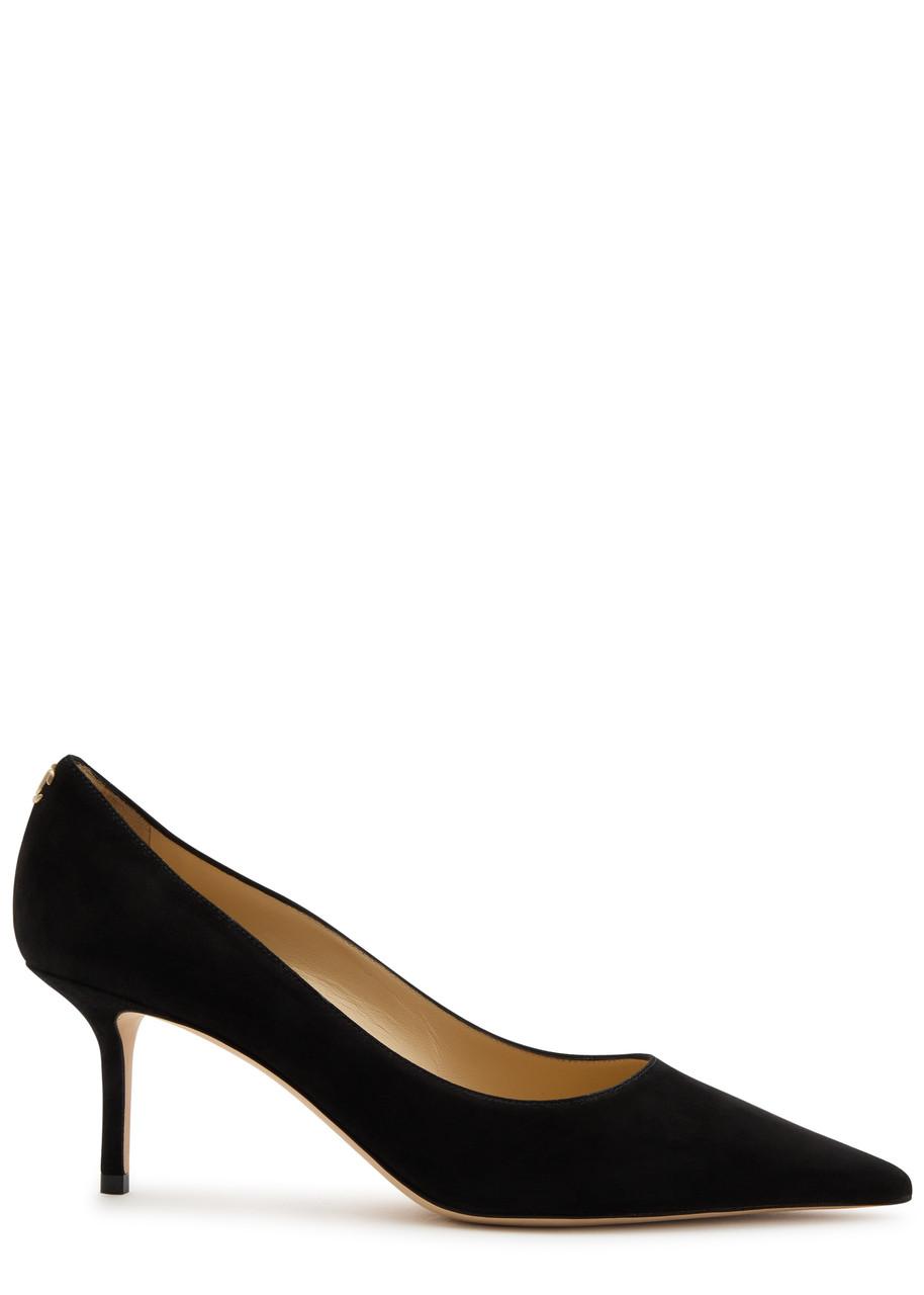 JIMMY CHOO Dark Brown Suede Pumps In Black Product Image