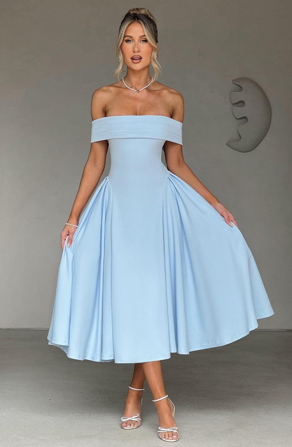 Miranda Midi Dress - Blue Product Image