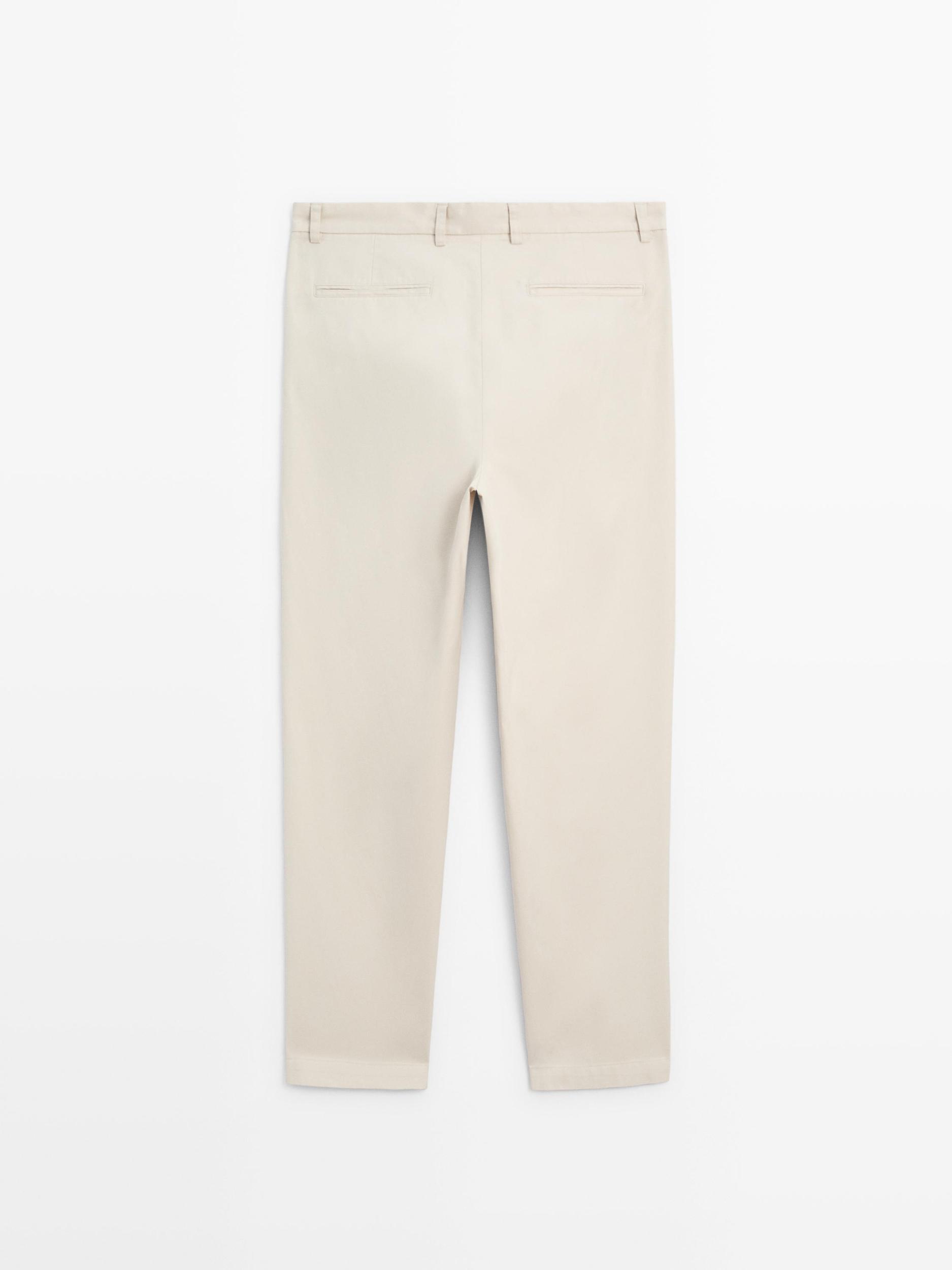 100% cotton relaxed fit trousers Product Image