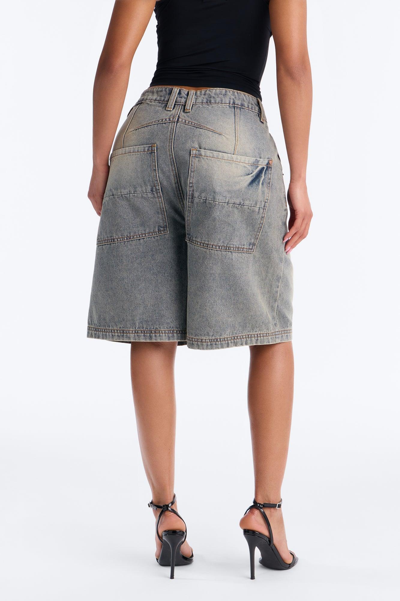 Basic 90's Denim Jorts - Vintage Wash Product Image