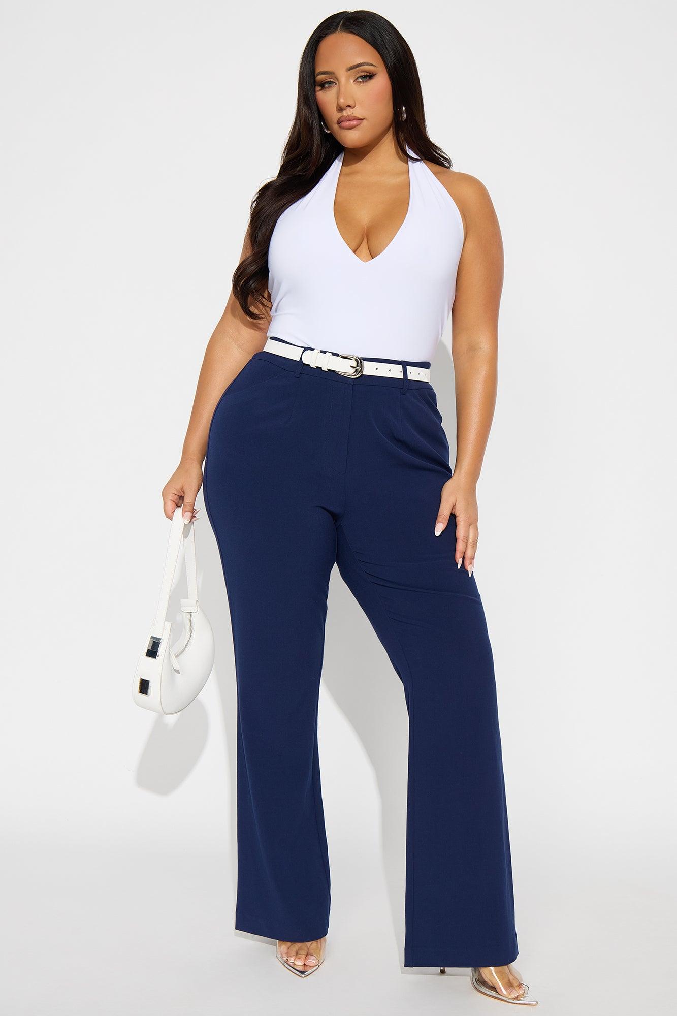 Tasha Dressy High Rise Pants - Navy Female Product Image