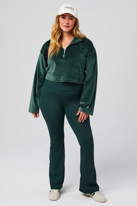 Plush Rib Half Zip Sweatshirt Product Image