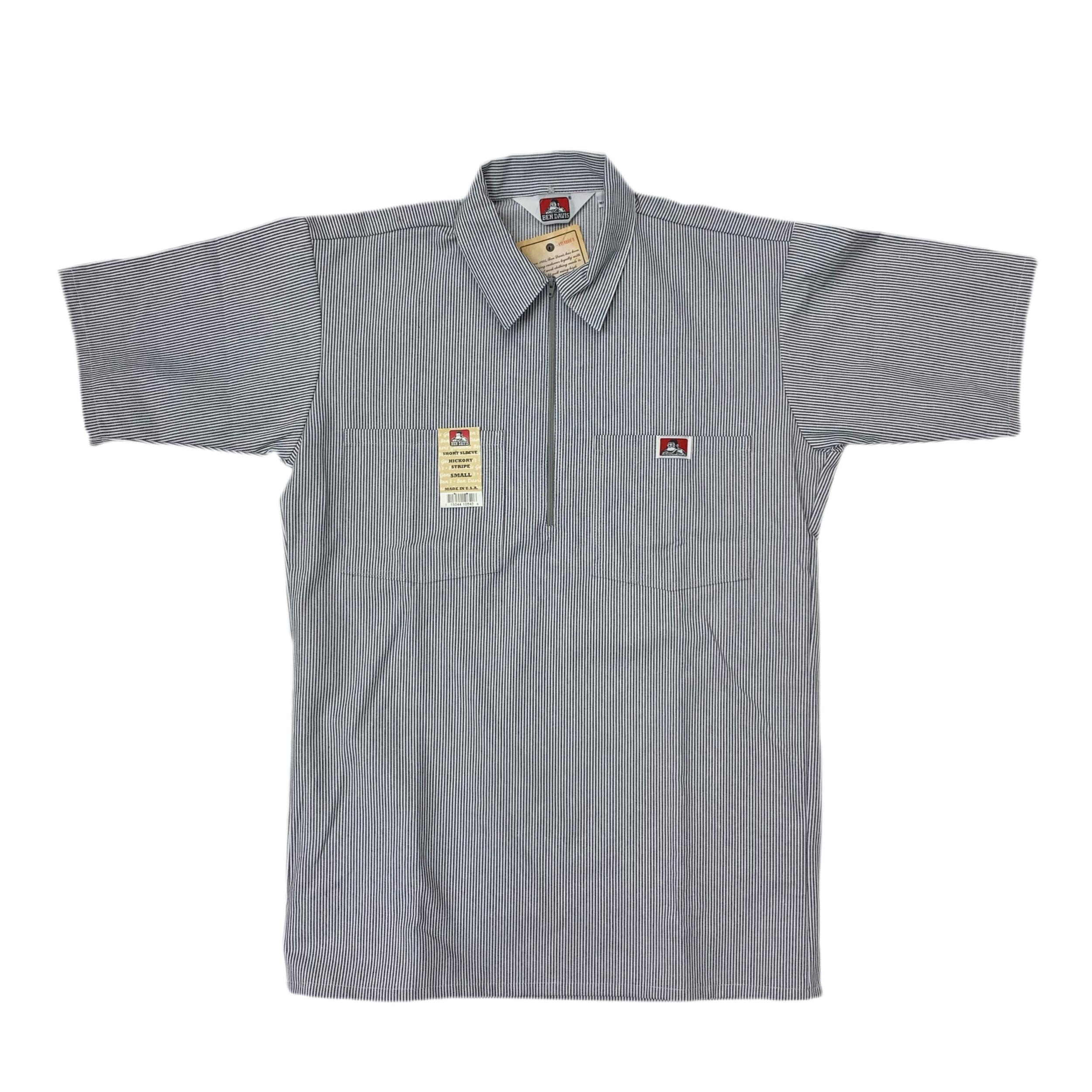 Ben Davis Short Sleeve Striped Half-Zip Shirt Male Product Image