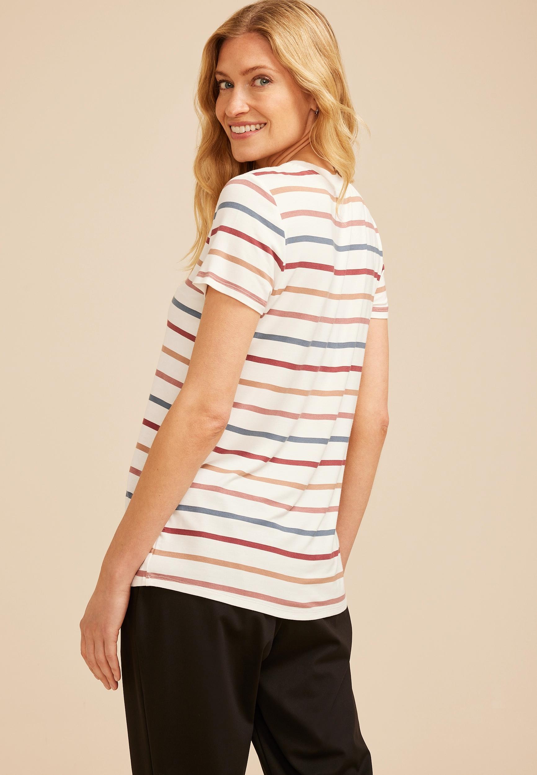 24/7 Kennedy Striped Crew Neck Tee Product Image