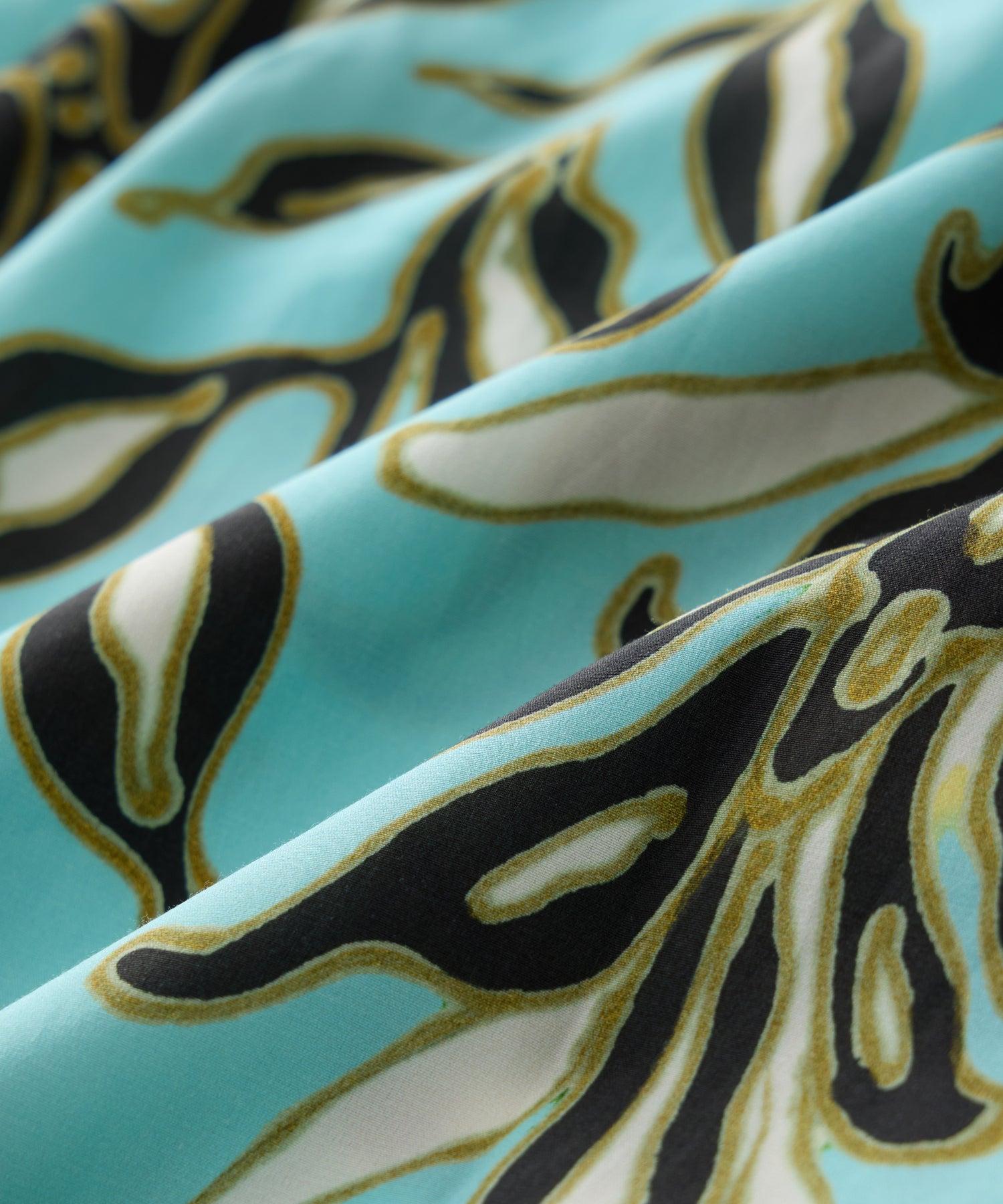 Cropped Silk-Cotton Camp Collar Shirt Product Image