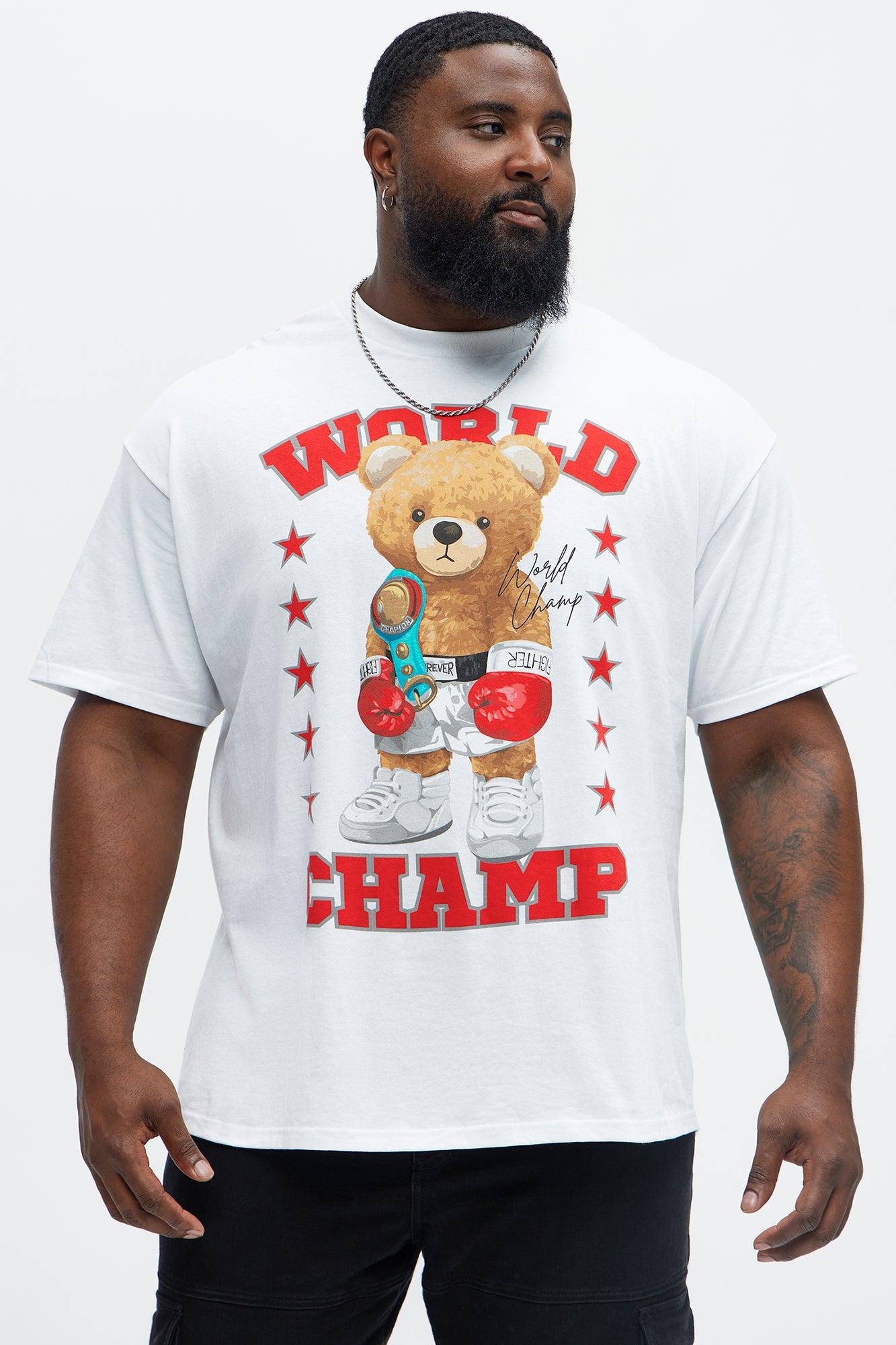World Champ Bear Short Sleeve Tee - White Product Image