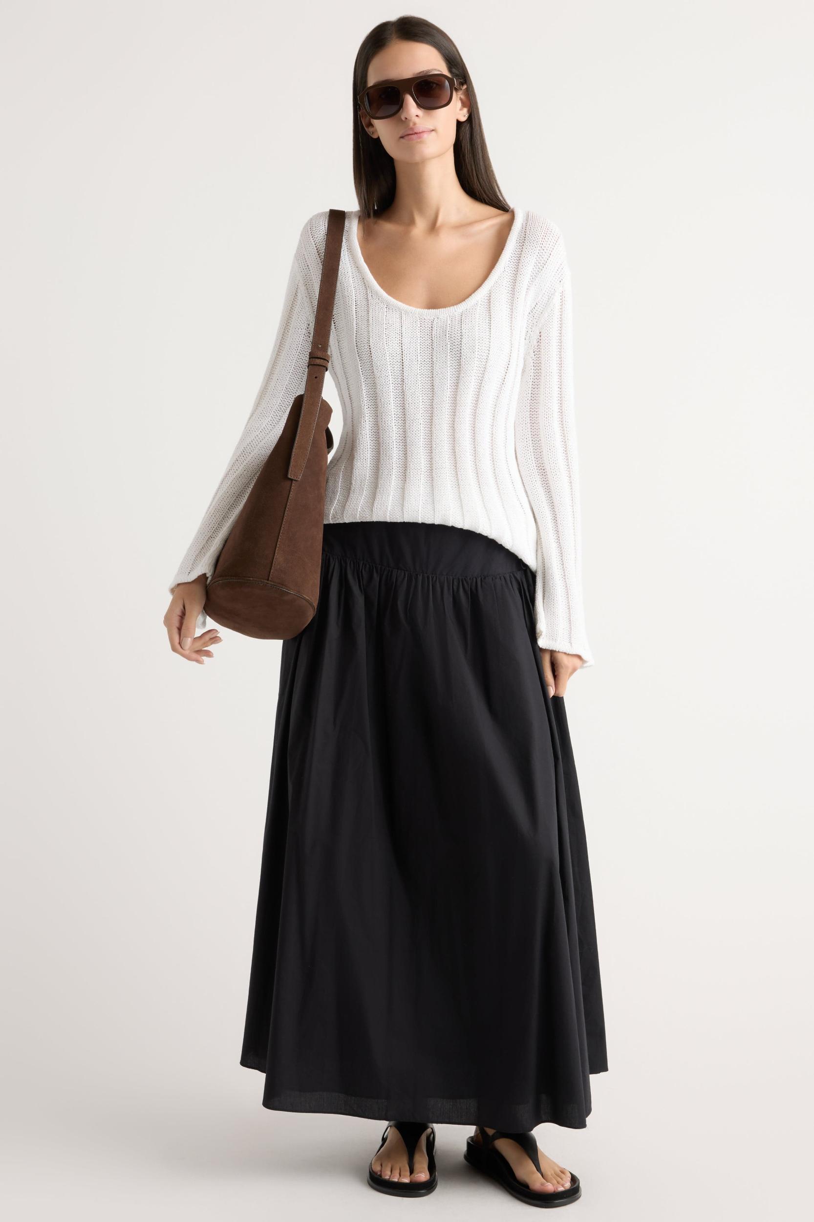 Leah Ribbed Scoop-Neck Sweater Product Image