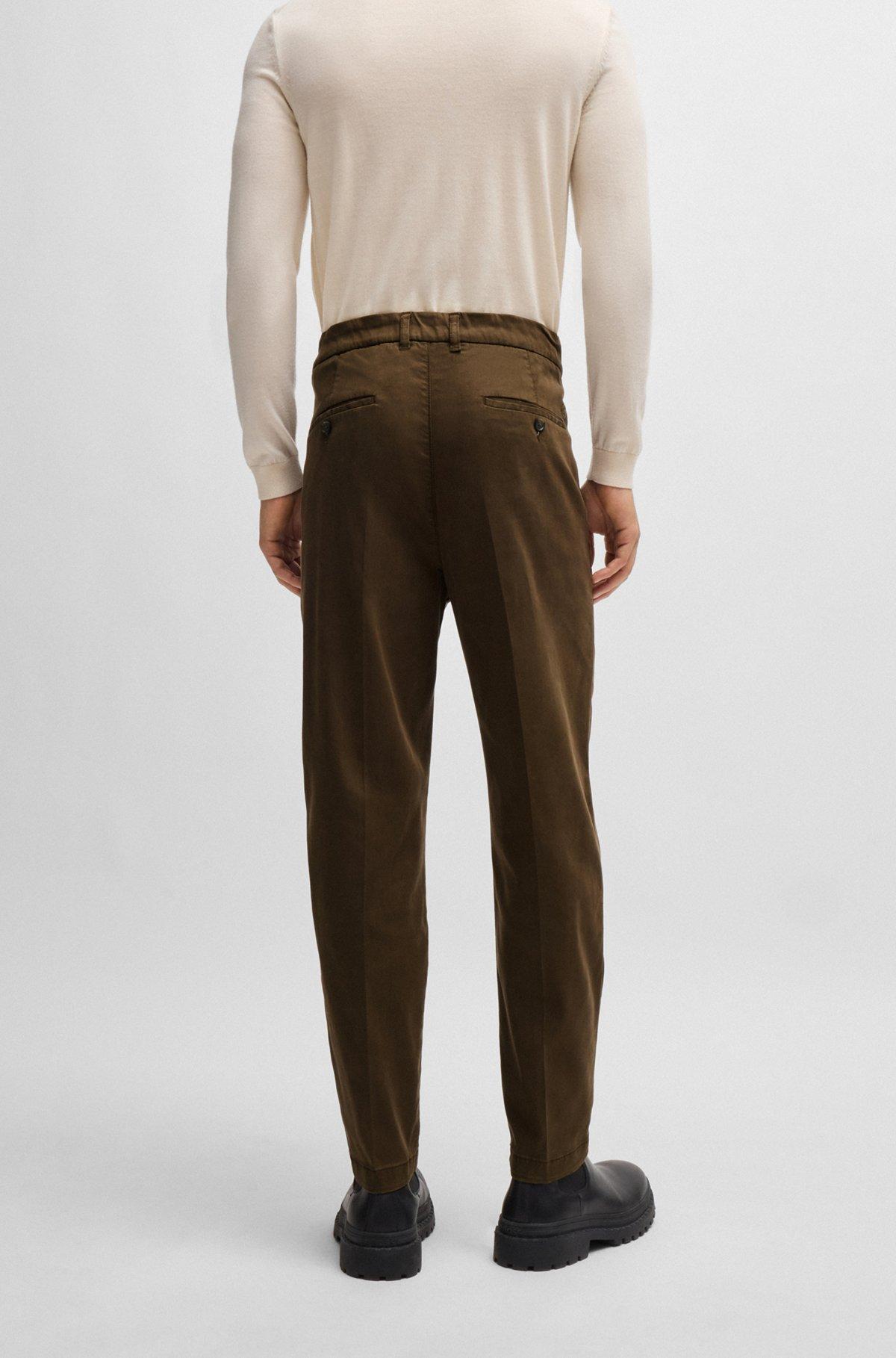 Tapered-fit regular-rise trousers in stretch twill Product Image