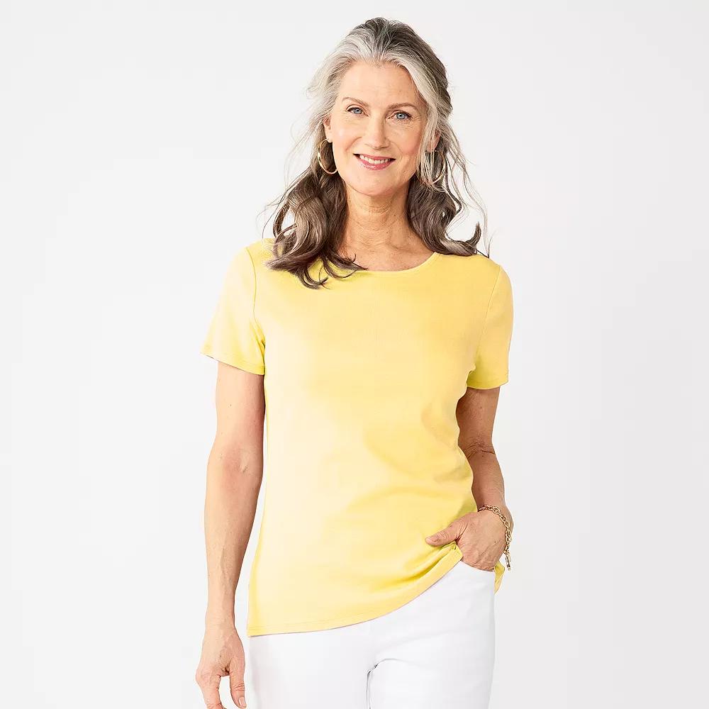 Women's Croft & Barrow® Essential Crewneck Tee,  Product Image