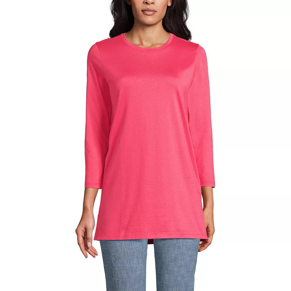 Women's Lands' End Supima Cotton Crewneck Tunic,  Product Image