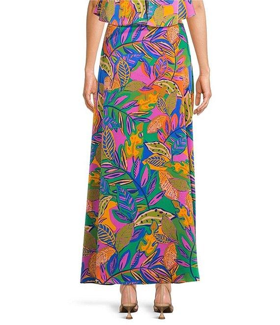 Sugarlips Wane Multi Tropical Floral Printed Square Neck Sleeveless Coordinating Crop Top Product Image