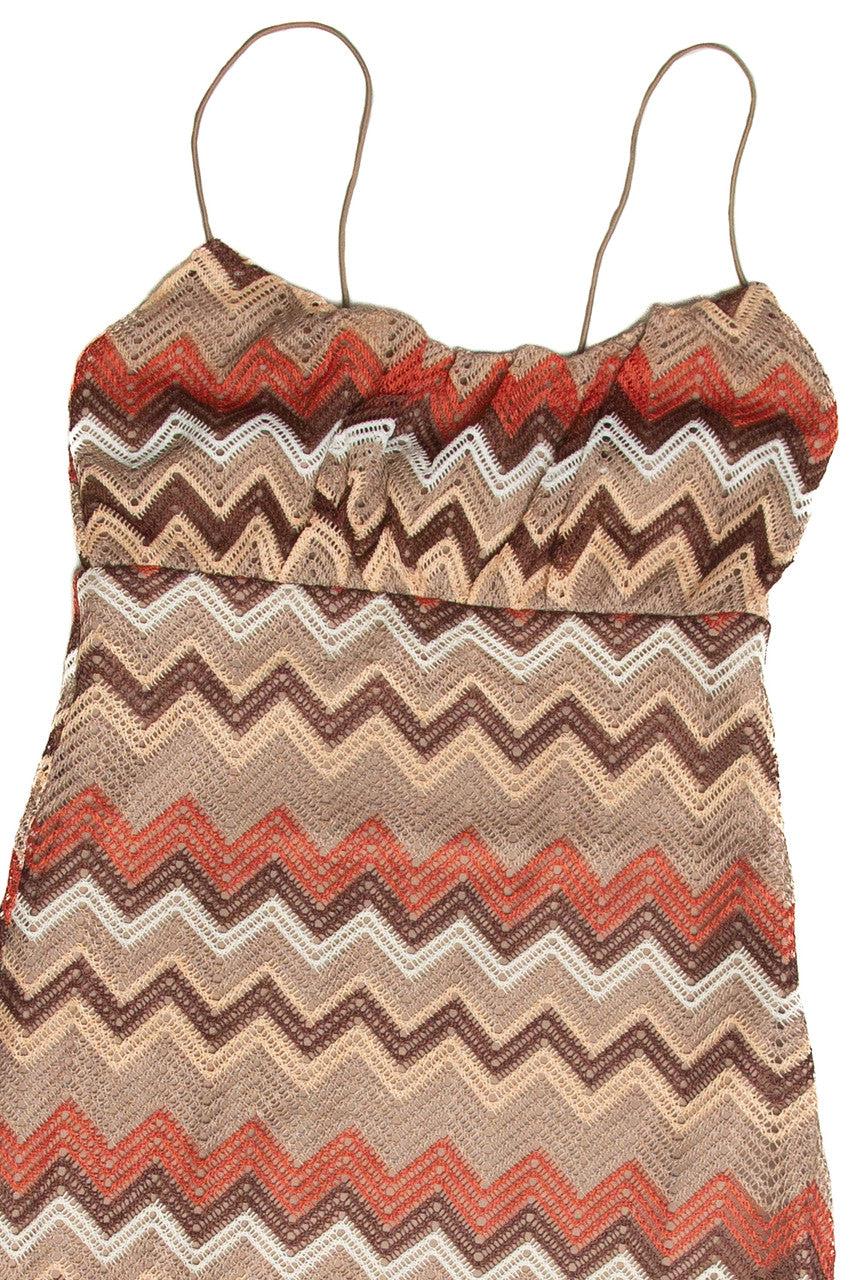 Chevron Crochet Mini Dress Product Image
