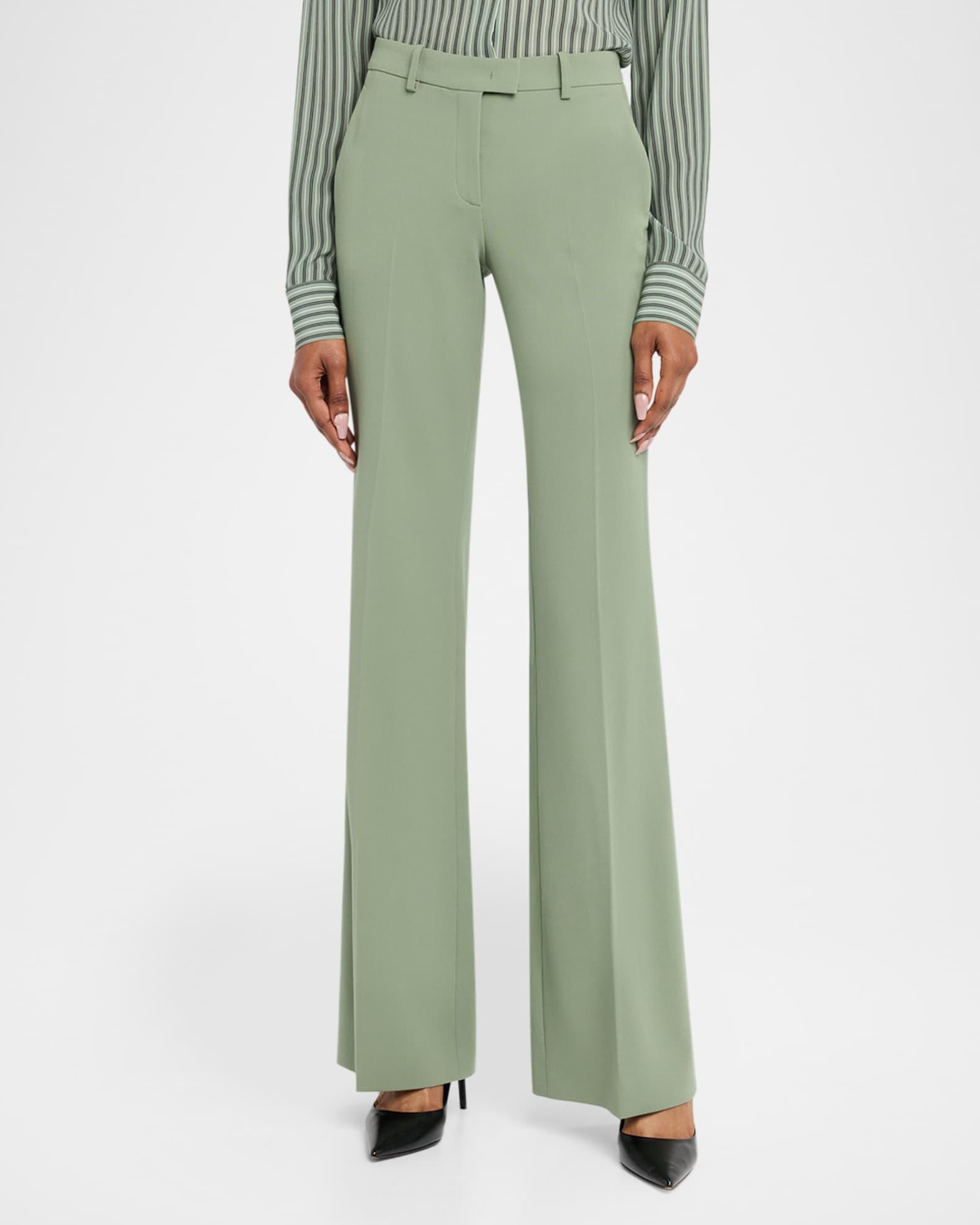 Haylee Stretch Wool Flare Trousers Product Image