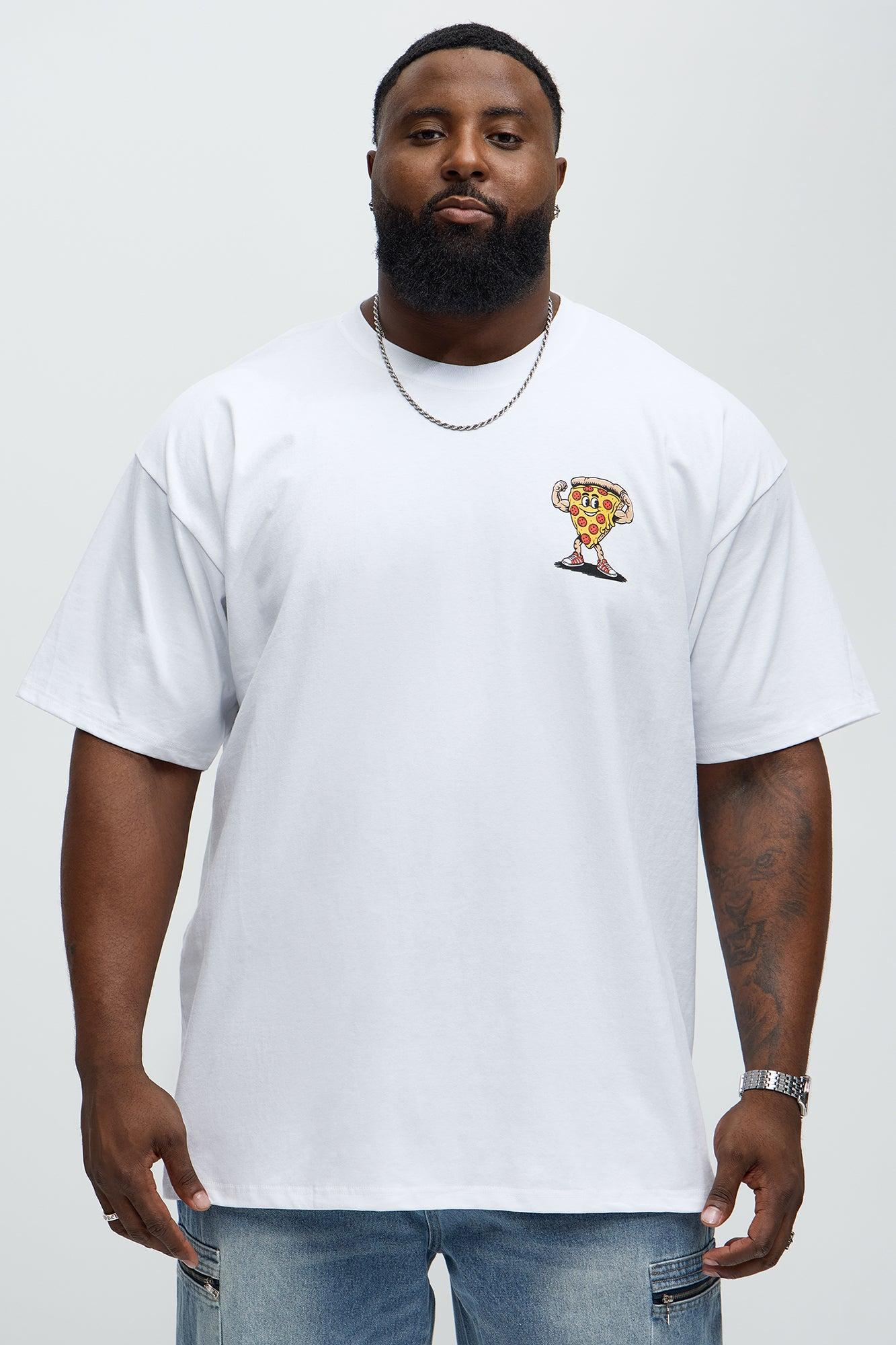 Workout To Eat Out Oversized Short Sleeve Tee - White Male Product Image