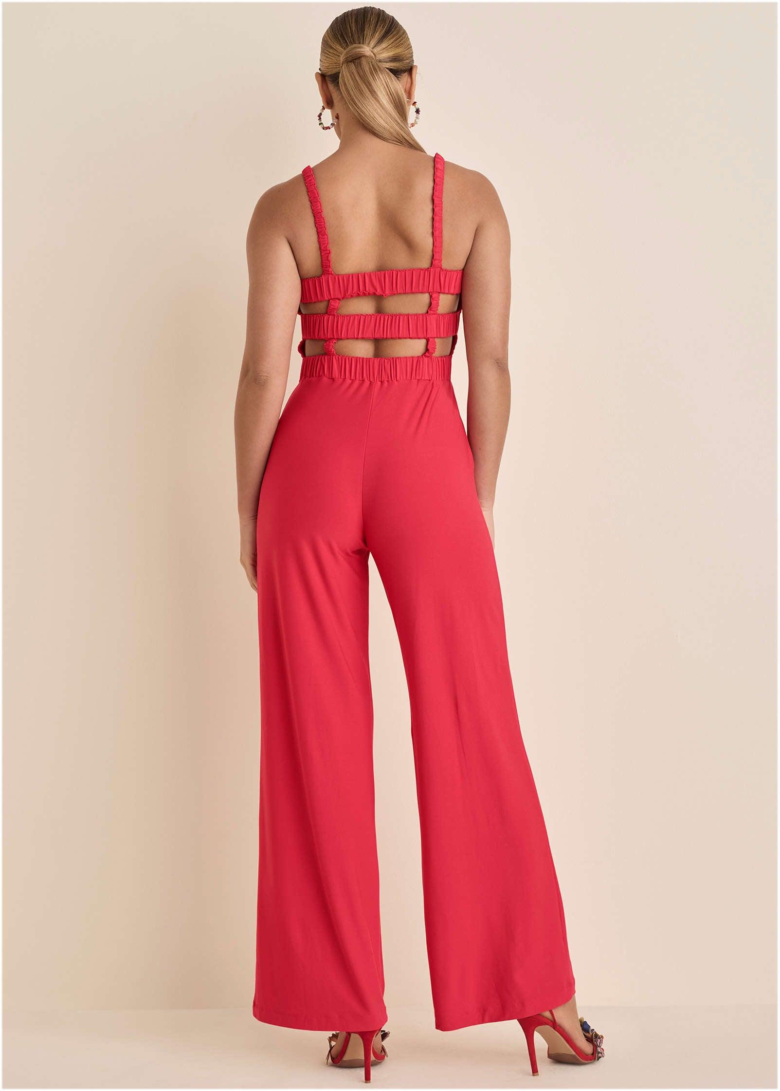 Smocked Jumpsuit - Azalea Product Image