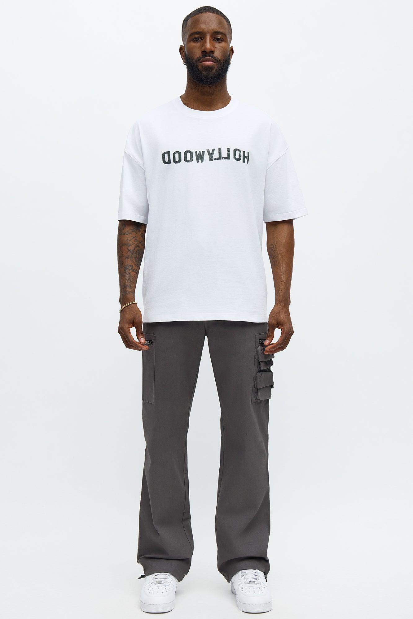 Hollyweird Sign Oversized Short Sleeve Tee - White Male Product Image