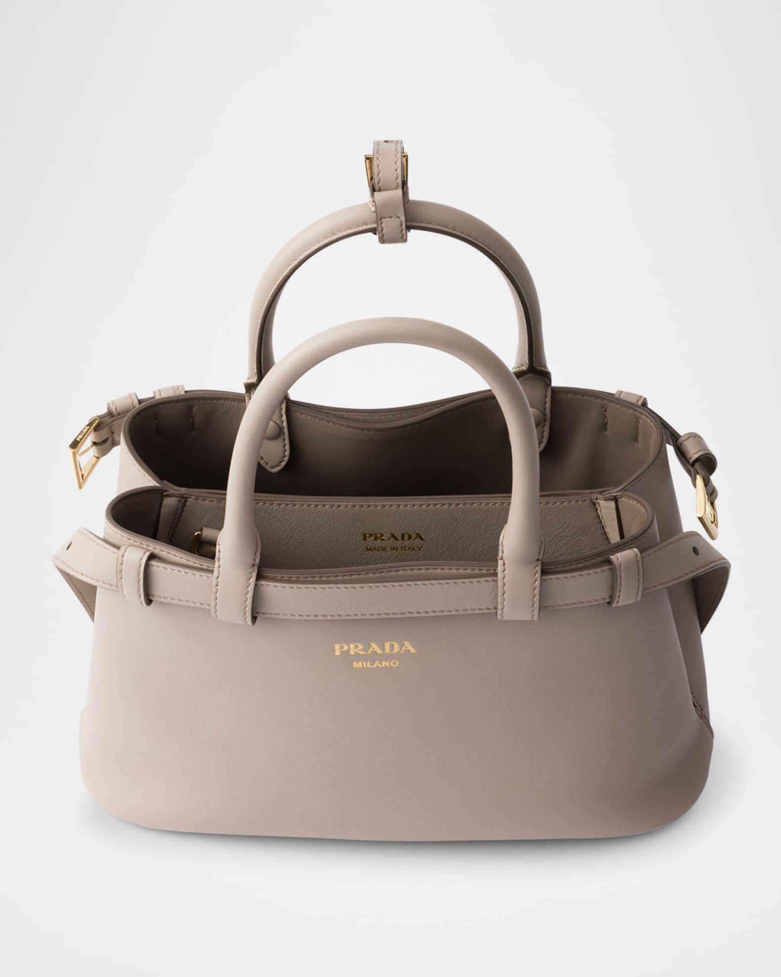 Small Buckle Leather Handbag with Double Belt Product Image