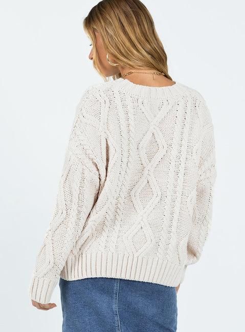 Anaya Oversized Sweater Beige Product Image