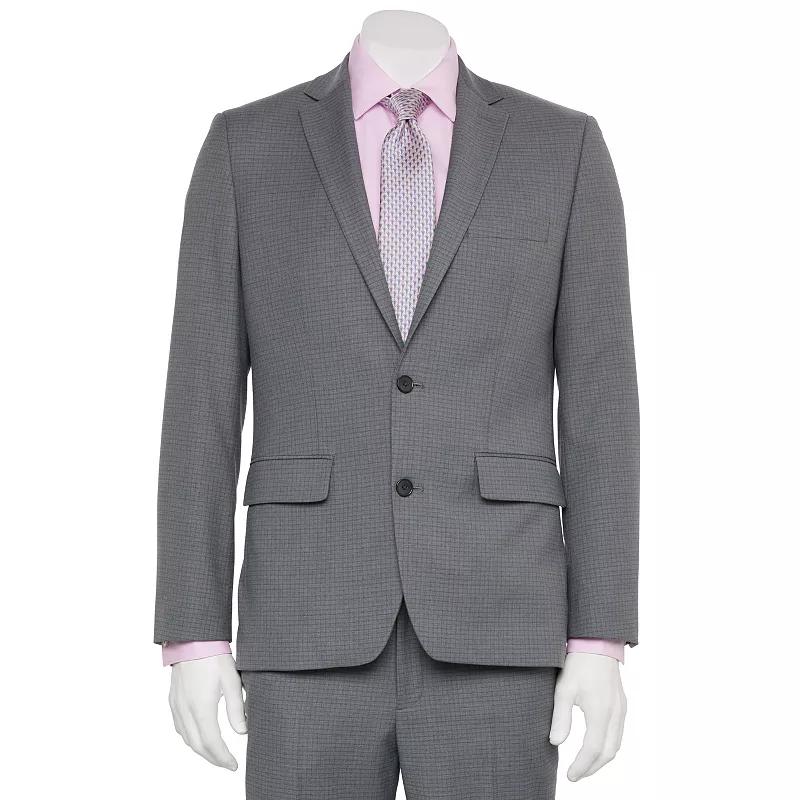 Men's Apt. 9® Premier Flex Performance Slim-Fit Washable Suit Jacket, Size: 38 Short, Gray Plaid Product Image