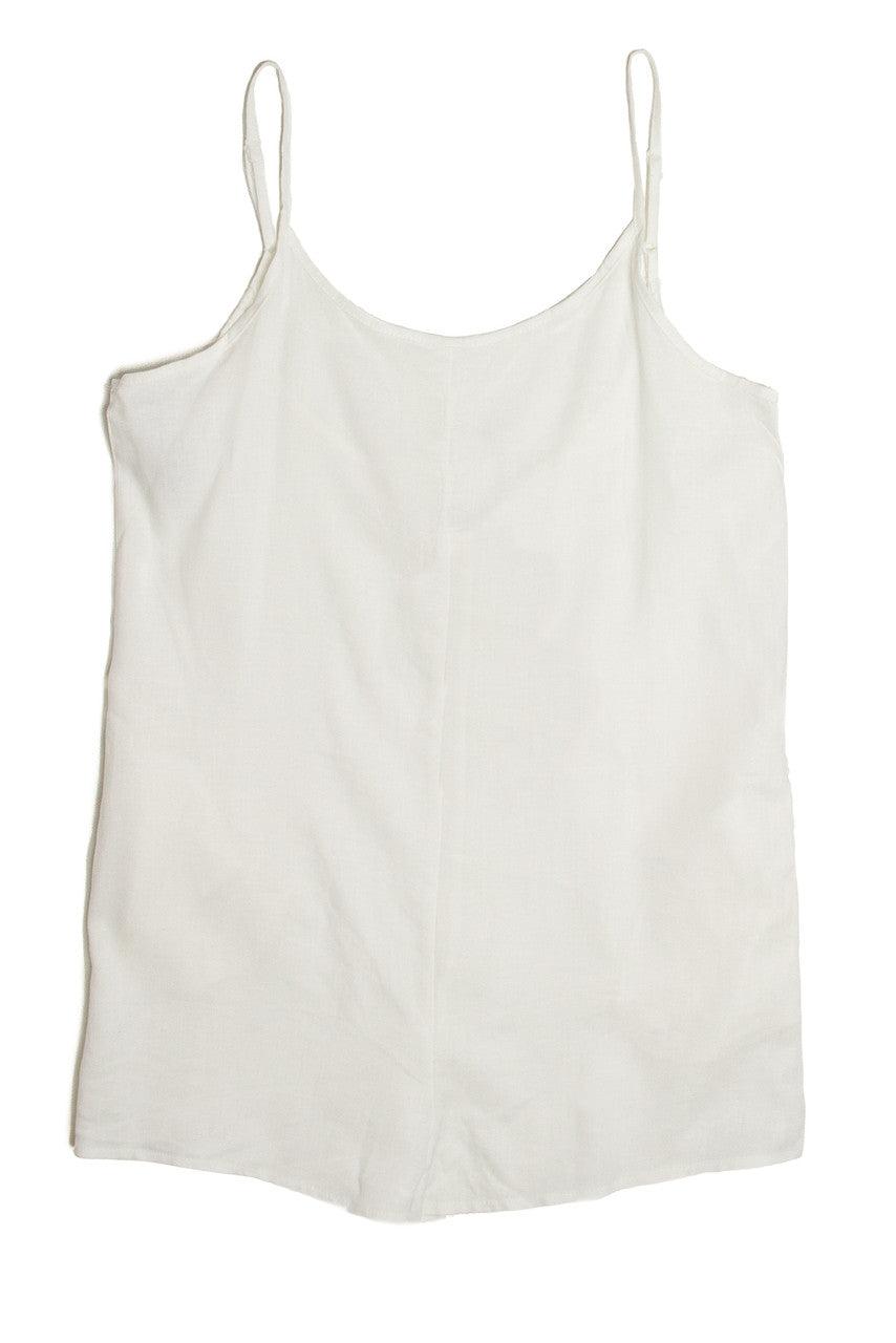 White Linen Cami Romper Product Image