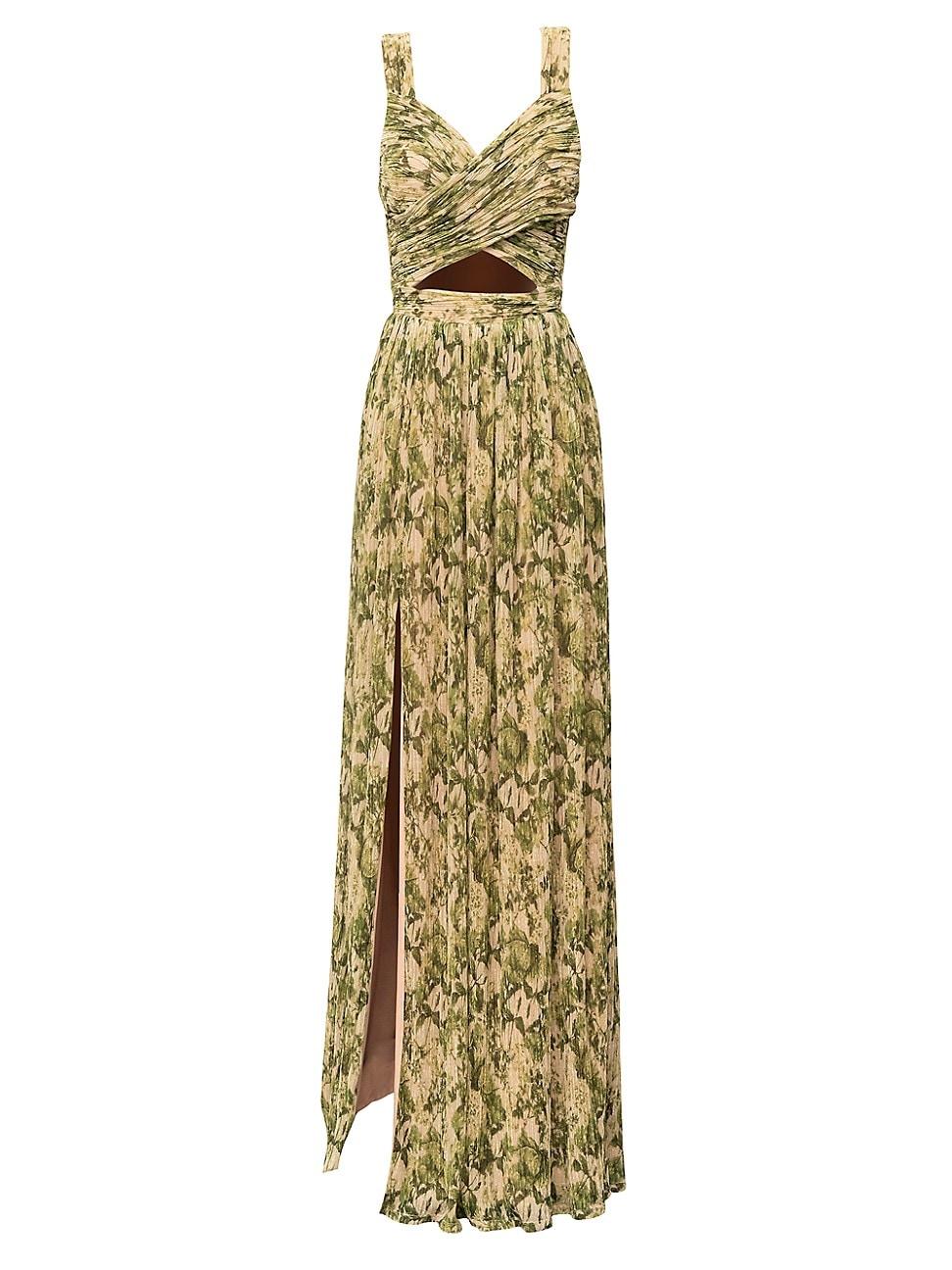 Womens Mirabella Floral Crossover Cut-Out Gown Product Image