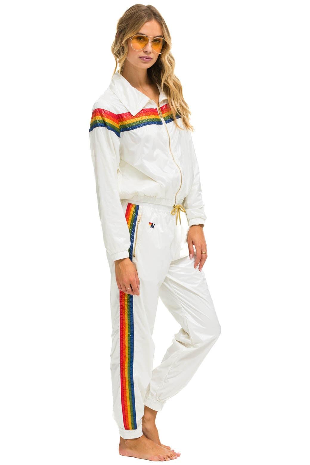5 STRIPE WINDBREAKER - VINTAGE WHITE Female Product Image