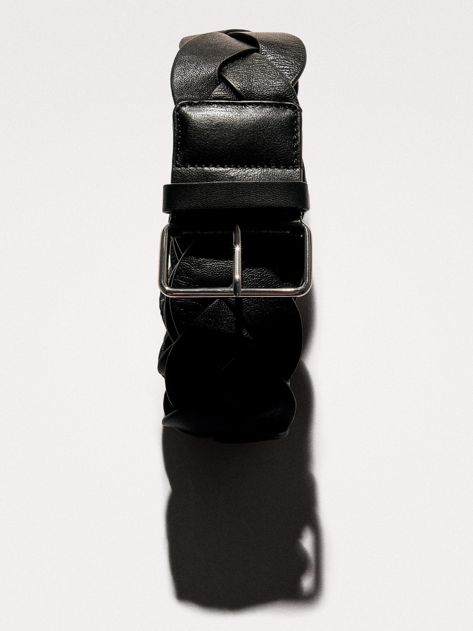 Braided nappa leather belt Product Image