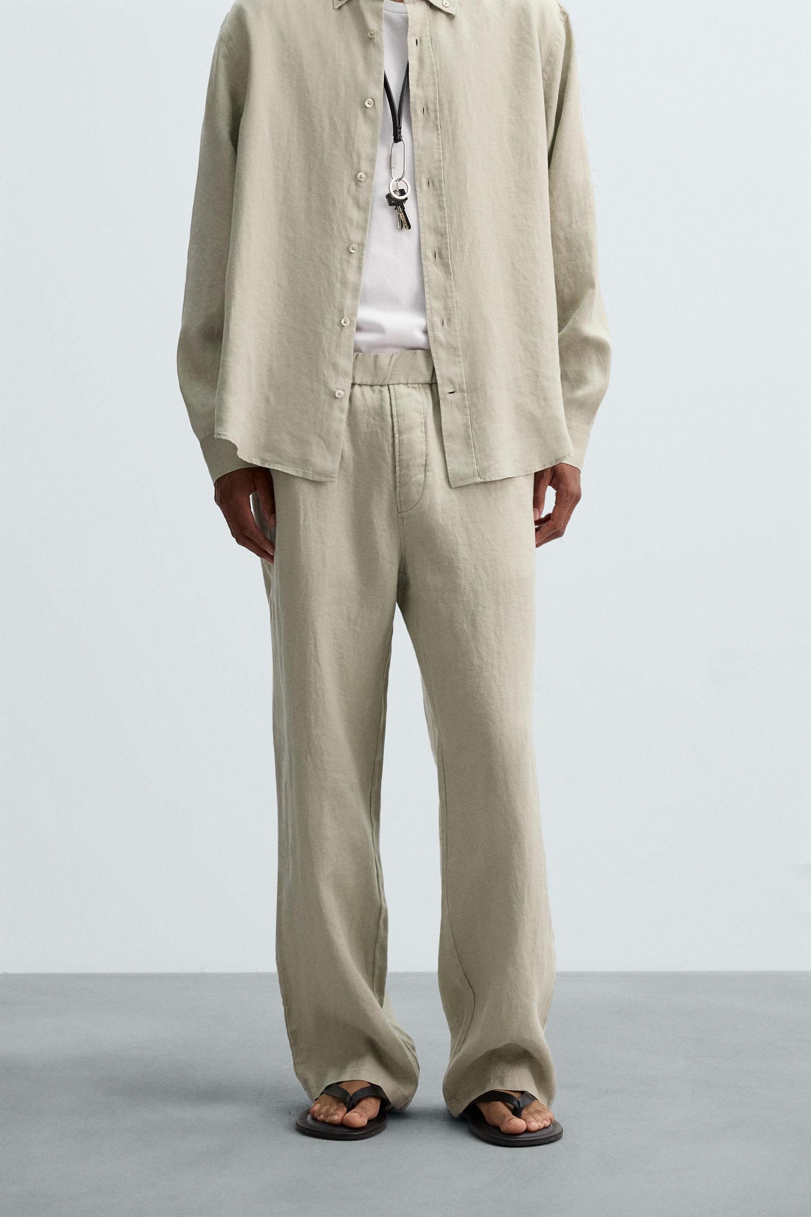 LINEN PANTS IN 100% LINEN Product Image