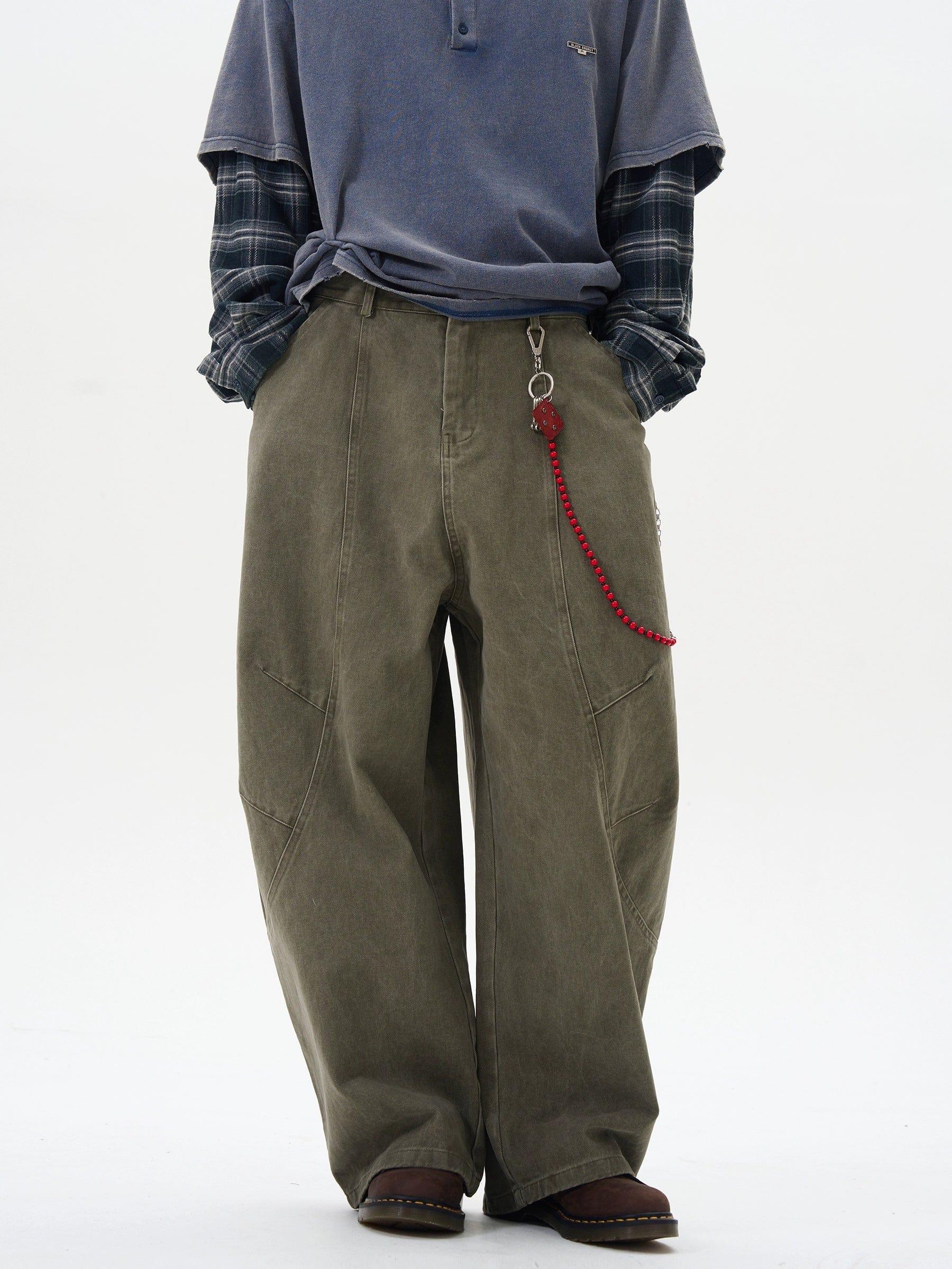 RT No. 12255 RECONSTRUCTED SCIMITAR BAGGY STRAIGHT PANTS Unisex Product Image