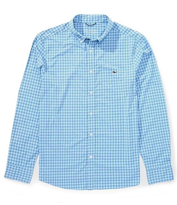 Vineyard Vines Topsail Gingham Featherweight Performance Stretch Long Sleeve Woven Shirt Product Image
