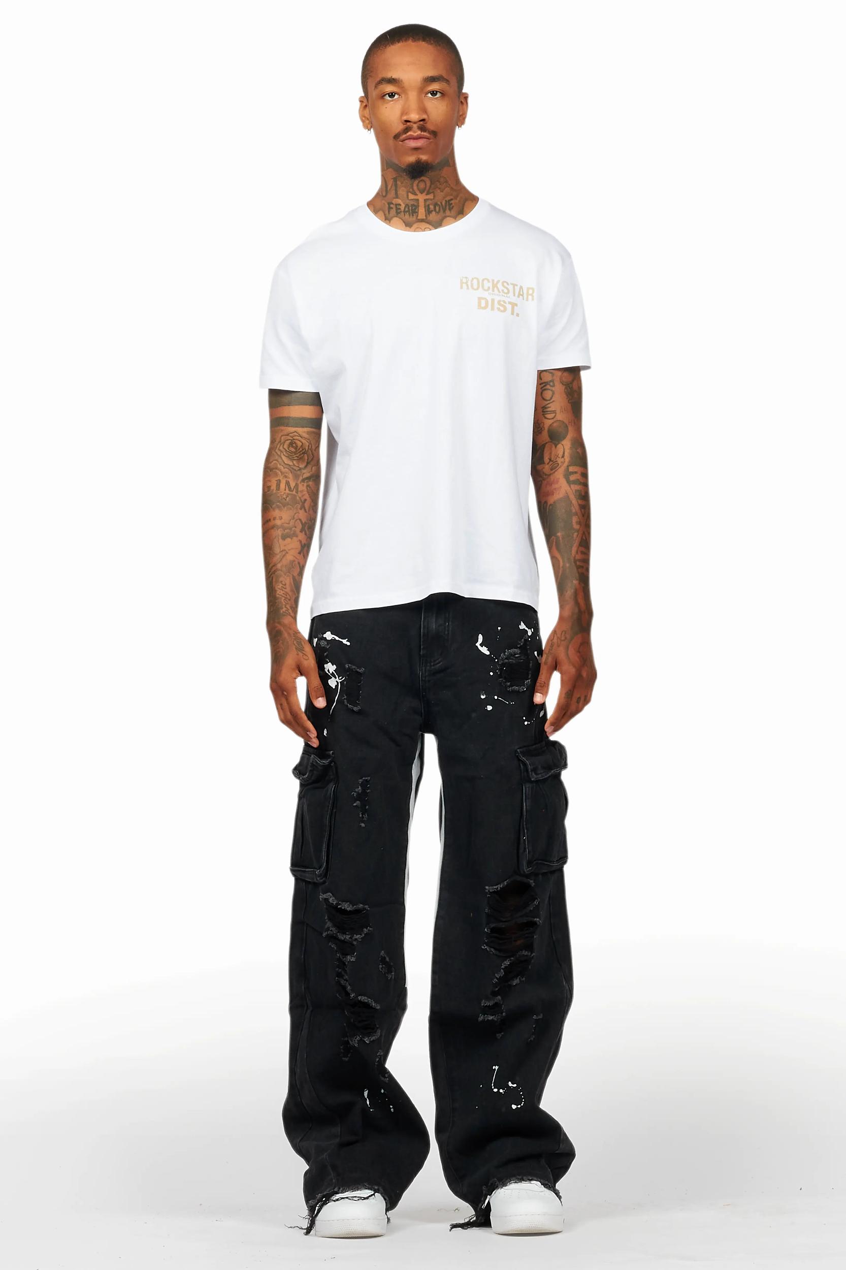Dubaku Black Baggy Fit Jean Male Product Image