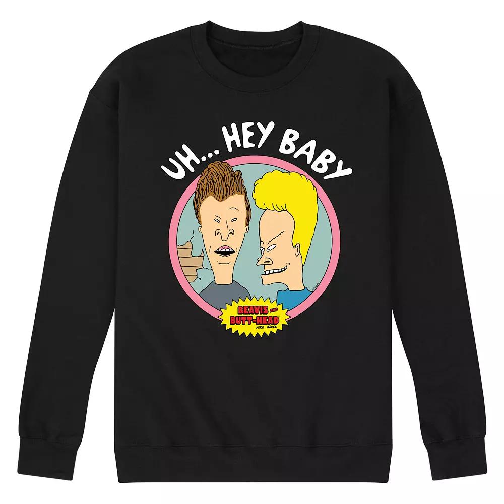 Men's Beavis & Butthead Uh... Hey Baby Fleece Sweatshirt,  Product Image
