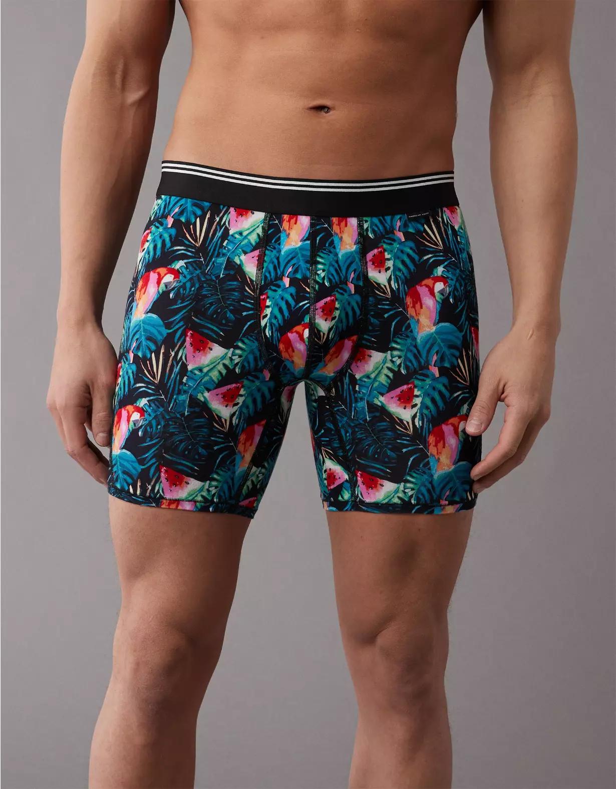 AEO Men's Watermelon Parrot 6" Ultra Soft Boxer Brief Product Image