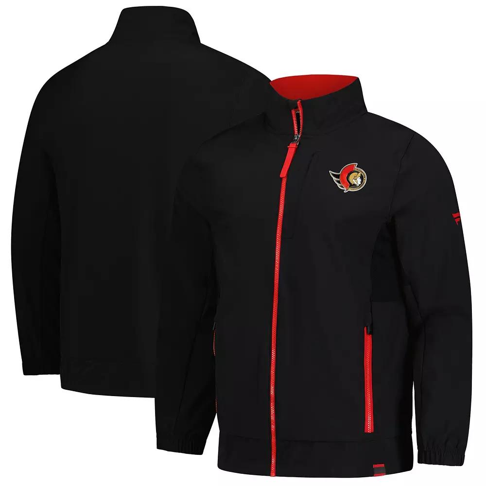 Men's Fanatics  Black Detroit Red Wings Authentic Pro Rink Coaches Full-Zip Jacket, Size: XL Product Image