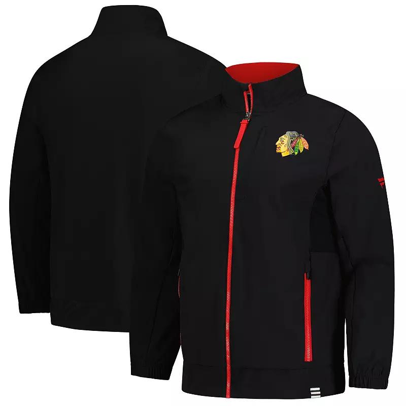 Men's Fanatics Black Chicago Blackhawks Authentic Pro Rink Coaches Full-Zip Jacket,  Product Image