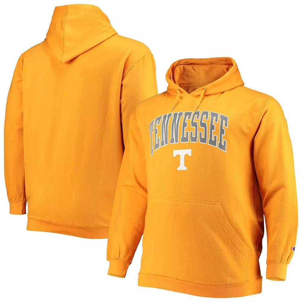 Men's Champion Tenn Orange Tennessee Volunteers Big & Tall Arch Over Logo Powerblend Pullover Hoodie, Size: 2XB Product Image