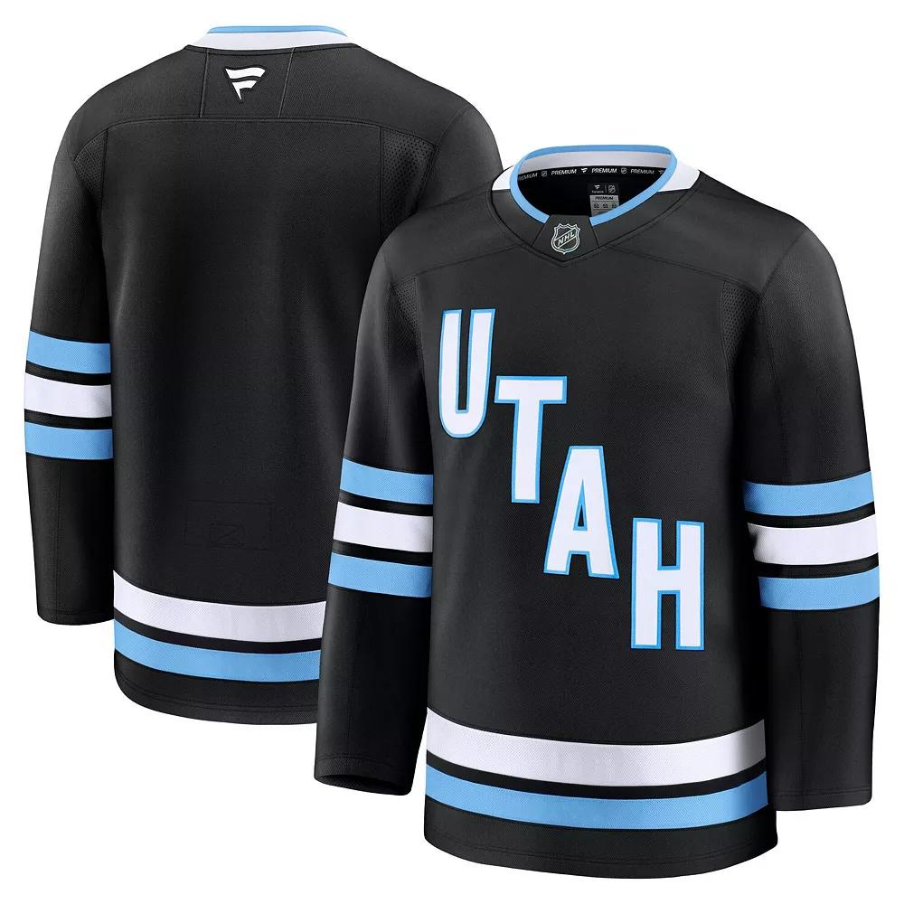 Men's Fanatics Black Utah Hockey Club Home Premium Jersey, Size: 42, Ute Black Product Image
