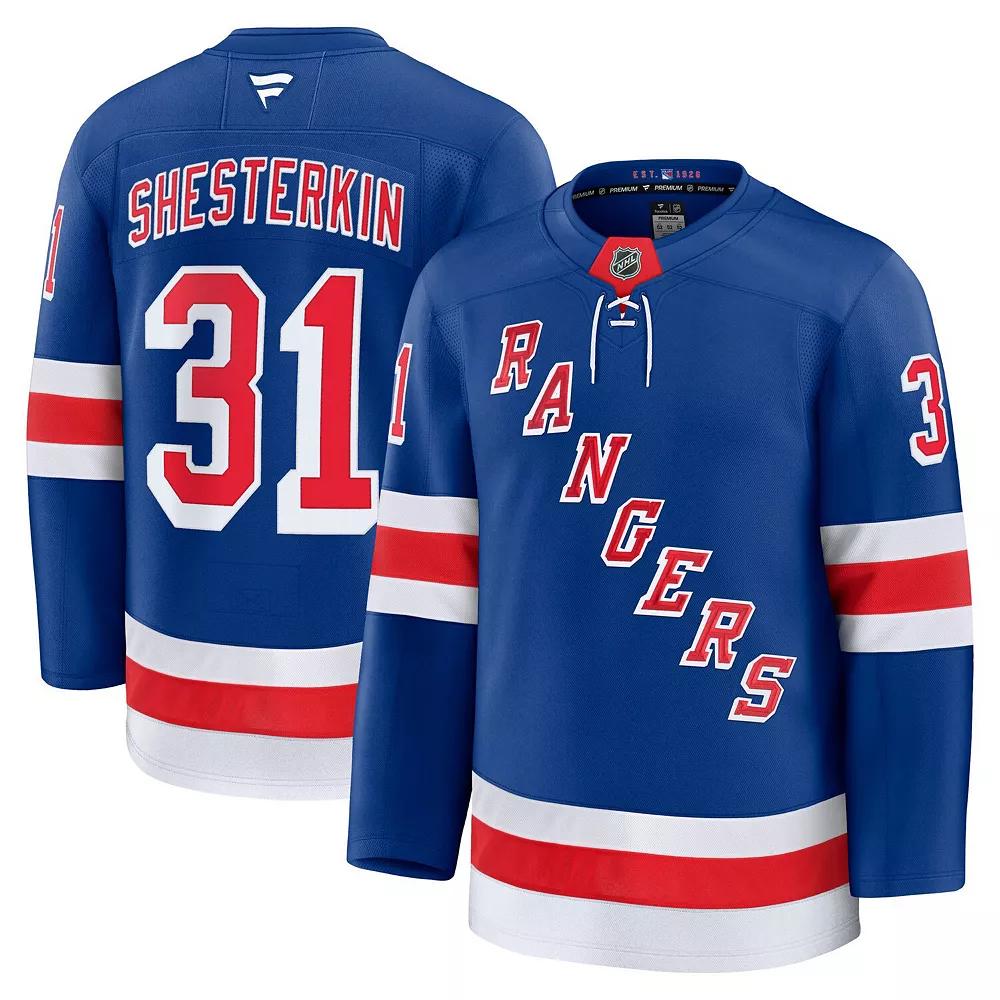 Men's Fanatics Igor Shesterkin Blue New York Rangers Home Premium Jersey, Size: 54, Ran Blue Product Image
