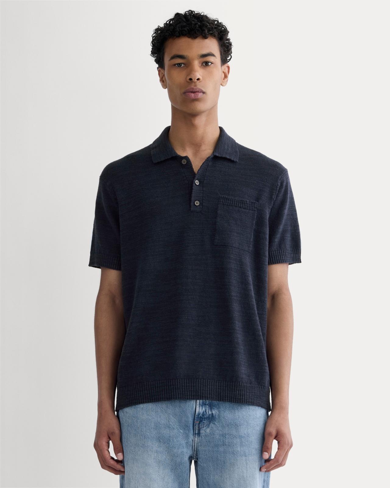 Mens Cotton Linen Polo T-Shirt by Everlane Product Image