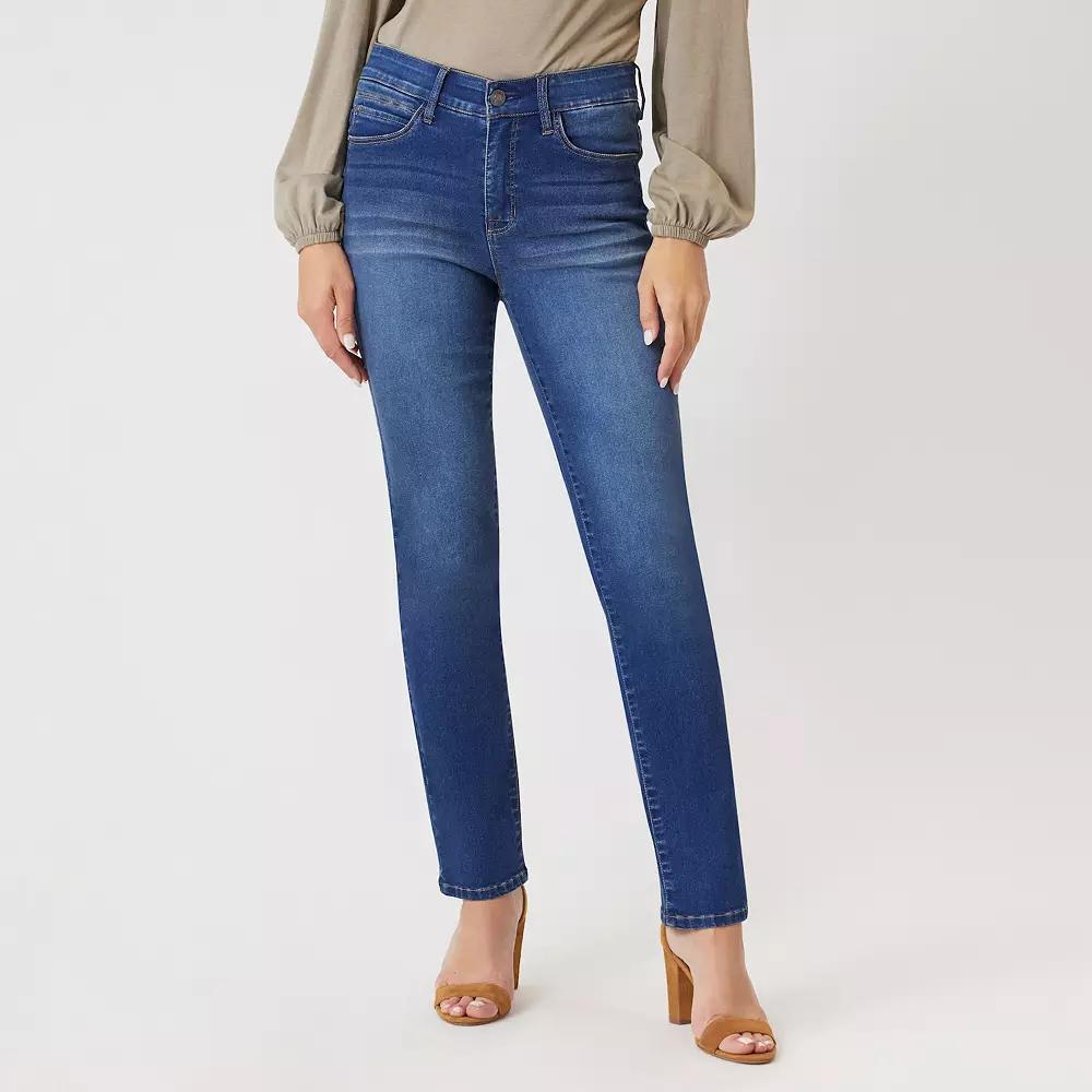 Womens Angels Forever Young Lift High Rise Straight Leg Jeans Product Image