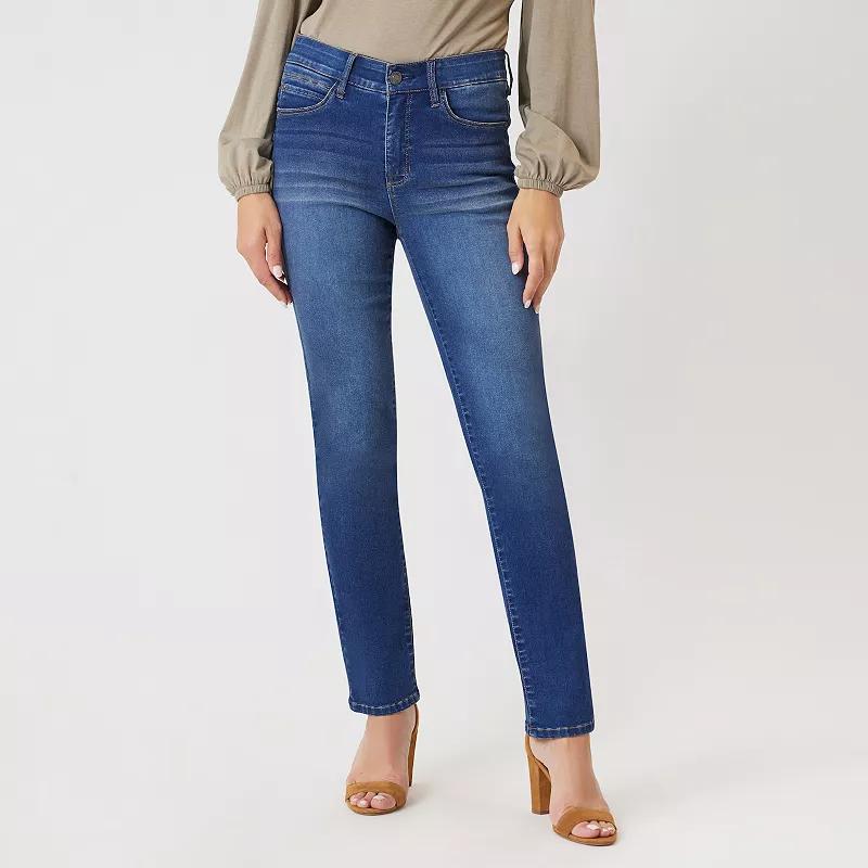 Womens Angels Forever Young Lift High Rise Straight Leg Jeans Product Image