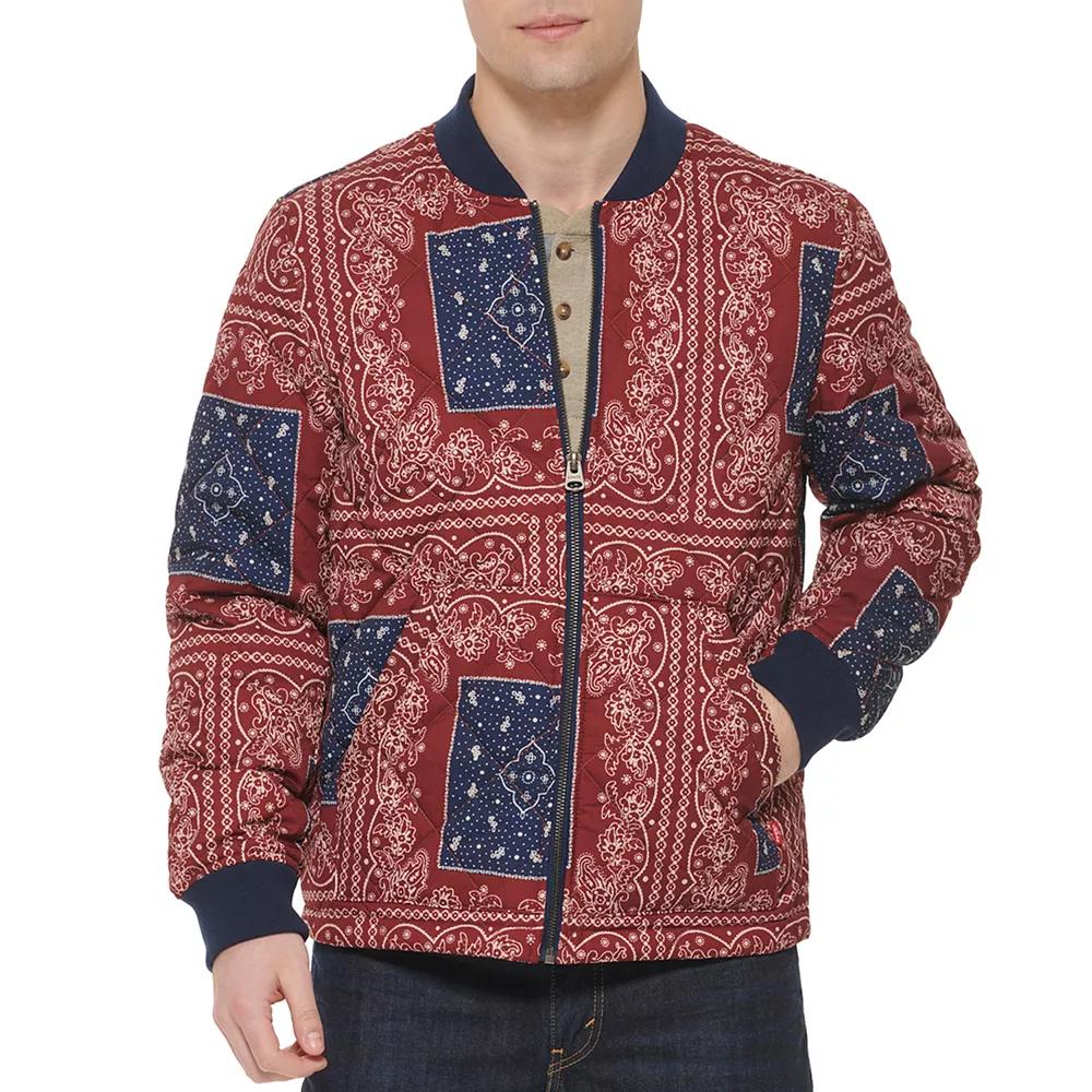 Mens Levis Diamond-Quilted Straight Bomber Jacket Product Image